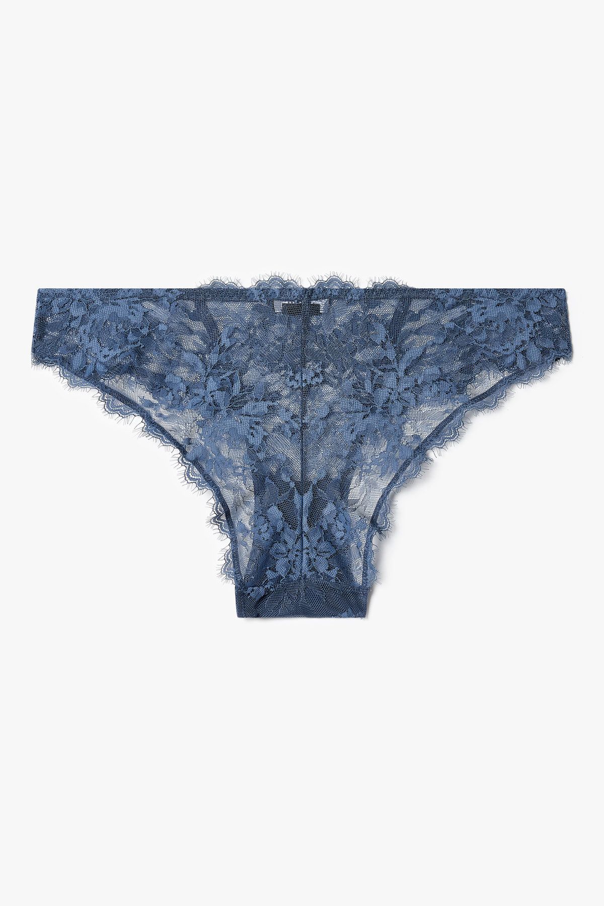 엠포리오 아르마니 언더웨어(EMPORIO ARMANI UNDERWEAR) 여성 플라워 자수 메쉬 브리프_인디고 0825311526