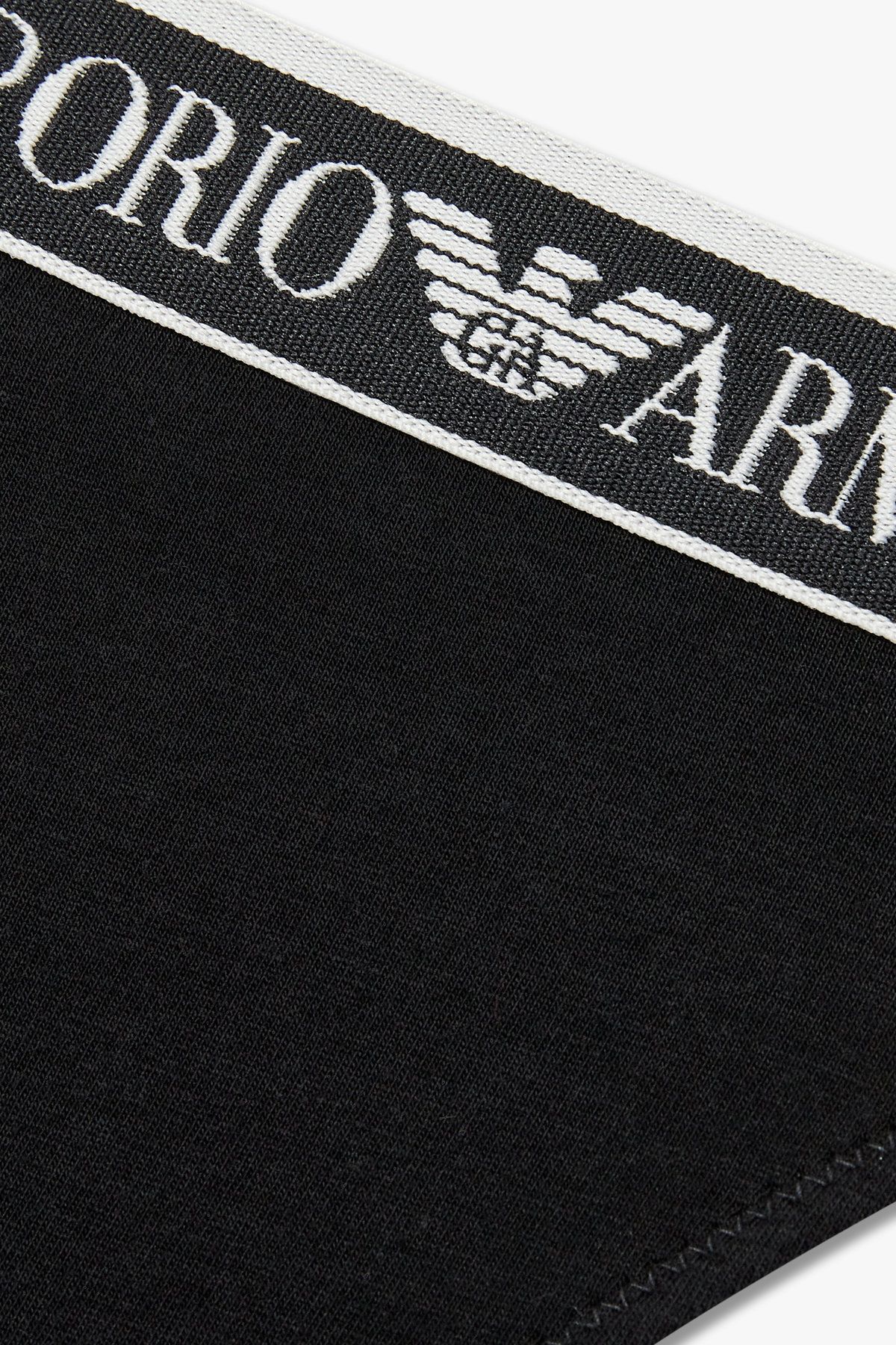 엠포리오 아르마니 언더웨어(EMPORIO ARMANI UNDERWEAR) 여성 리피트 로고 코튼 티팬티_블랙 0825310515