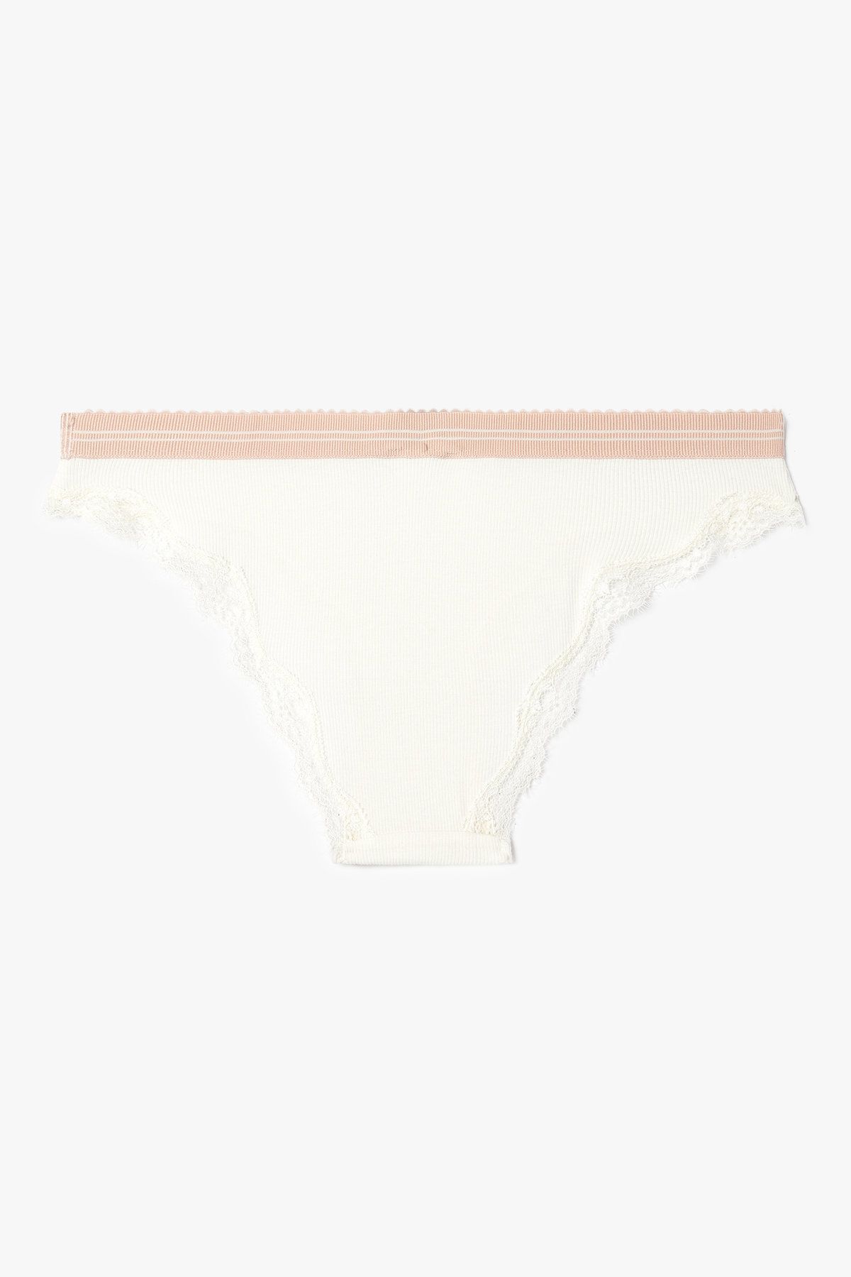 엠포리오 아르마니 언더웨어(EMPORIO ARMANI UNDERWEAR) 여성 레이스 트림 립 브리프_아이보리 0825311528