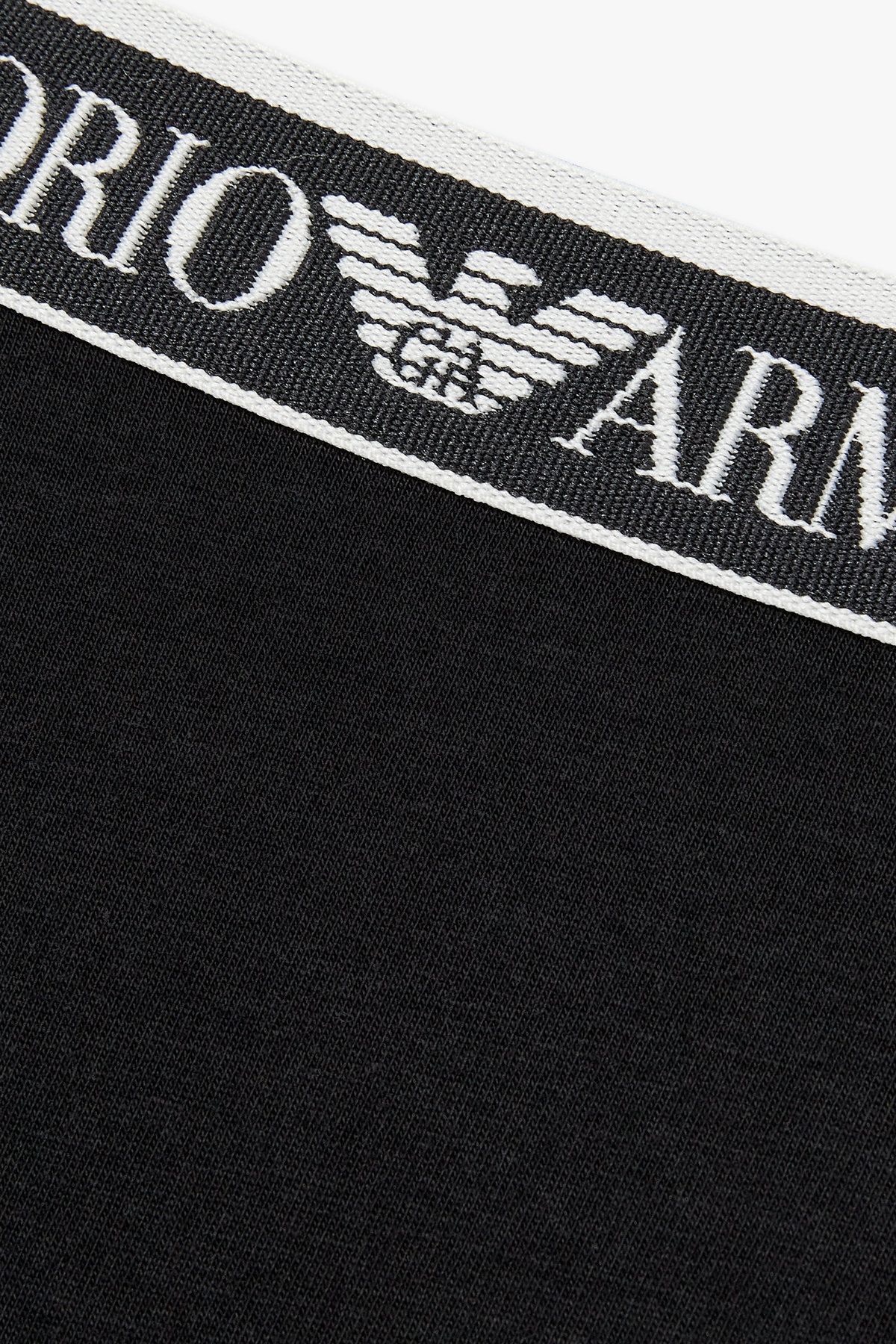 엠포리오 아르마니 언더웨어(EMPORIO ARMANI UNDERWEAR) 여성 리피트 로고 코튼 브리프_블랙 0825311515