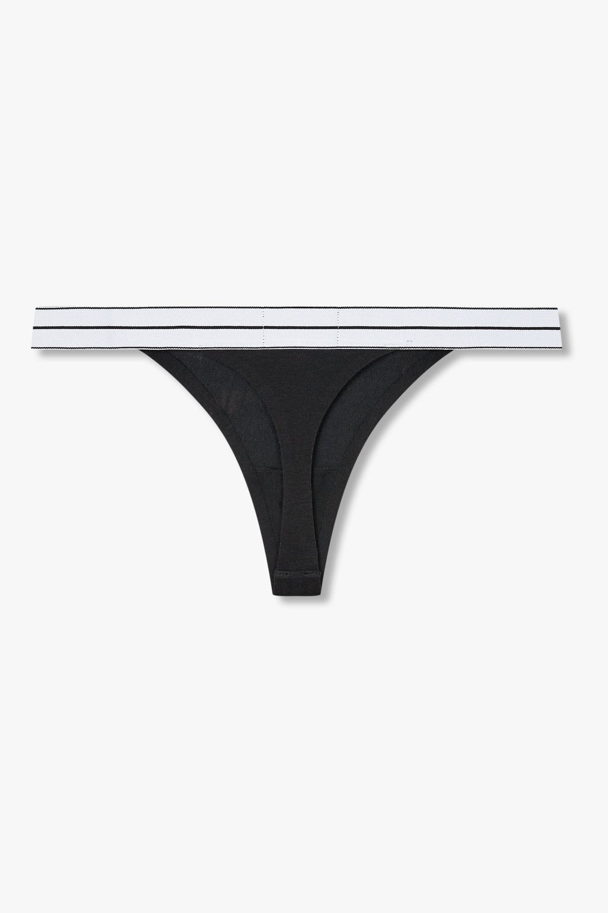 엠포리오 아르마니 언더웨어(EMPORIO ARMANI UNDERWEAR) 여성 라인 밴딩 코튼 티팬티_블랙 0825310503