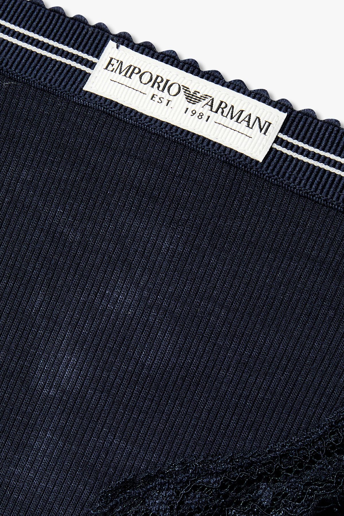 엠포리오 아르마니 언더웨어(EMPORIO ARMANI UNDERWEAR) 여성 레이스 트림 립 브리프_마린 0825311529