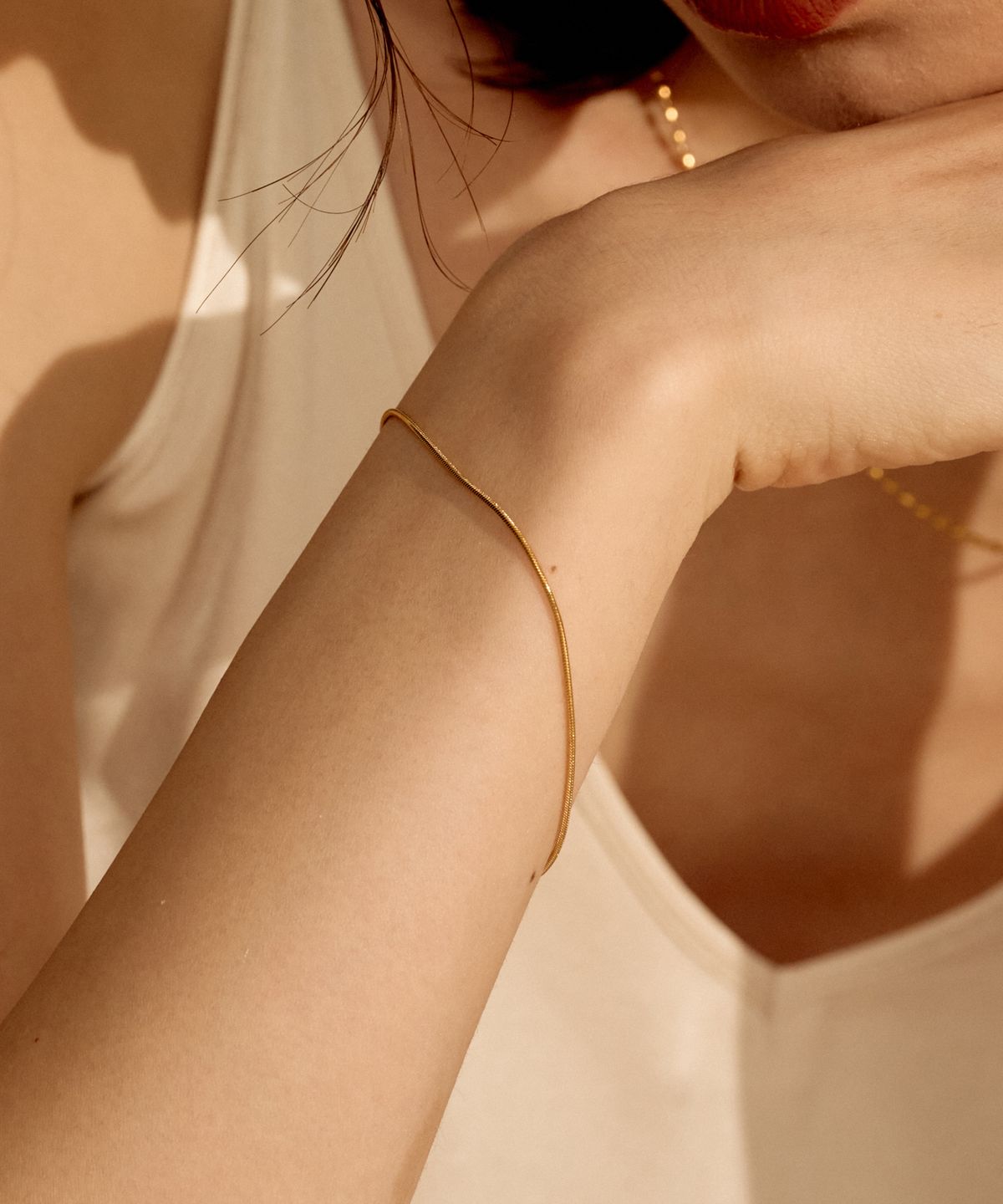 노비스도쿄(NOVICE TOKYO) 심플 네로우 팔찌 Simple Narrow Bracelet［Stainless］ / Gold