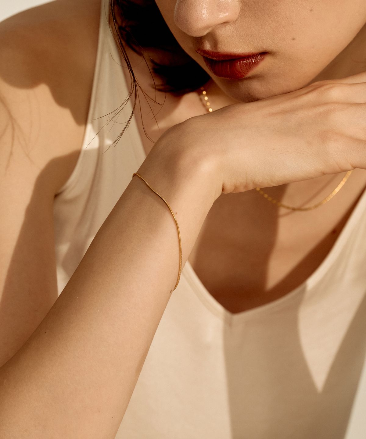 노비스도쿄(NOVICE TOKYO) 심플 네로우 팔찌 Simple Narrow Bracelet［Stainless］ / Gold