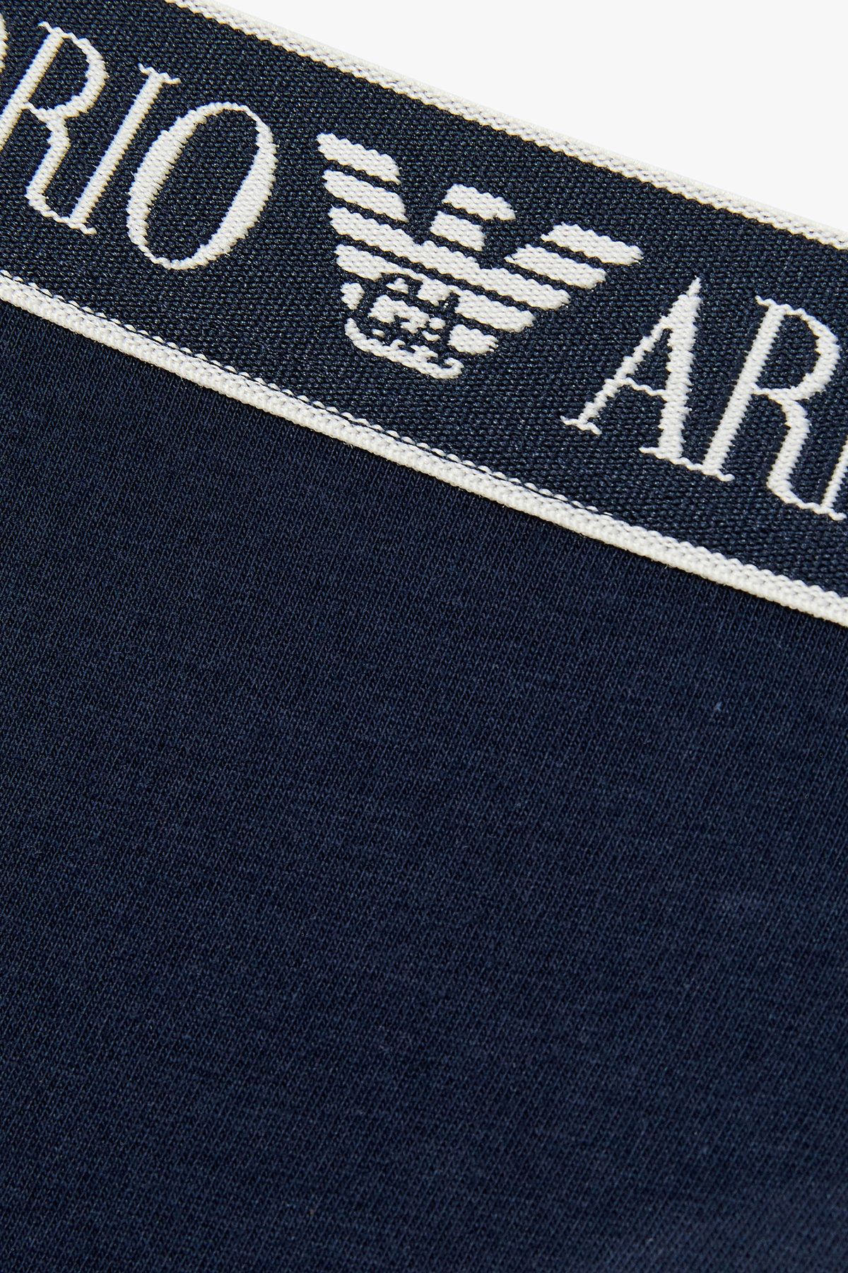 엠포리오 아르마니 언더웨어(EMPORIO ARMANI UNDERWEAR) 여성 라인 밴딩 코튼 브리프_마린 0825311502