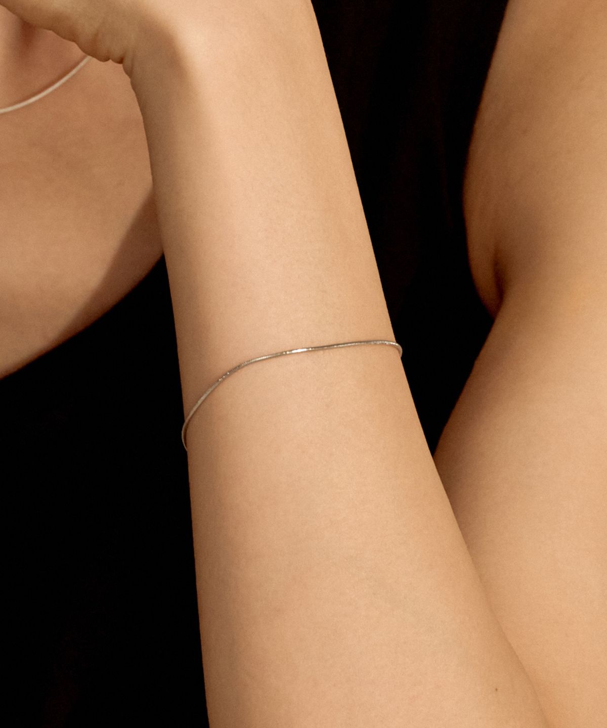 노비스도쿄(NOVICE TOKYO) 심플 네로우 팔찌 Simple Narrow Bracelet［Stainless］ / Silver