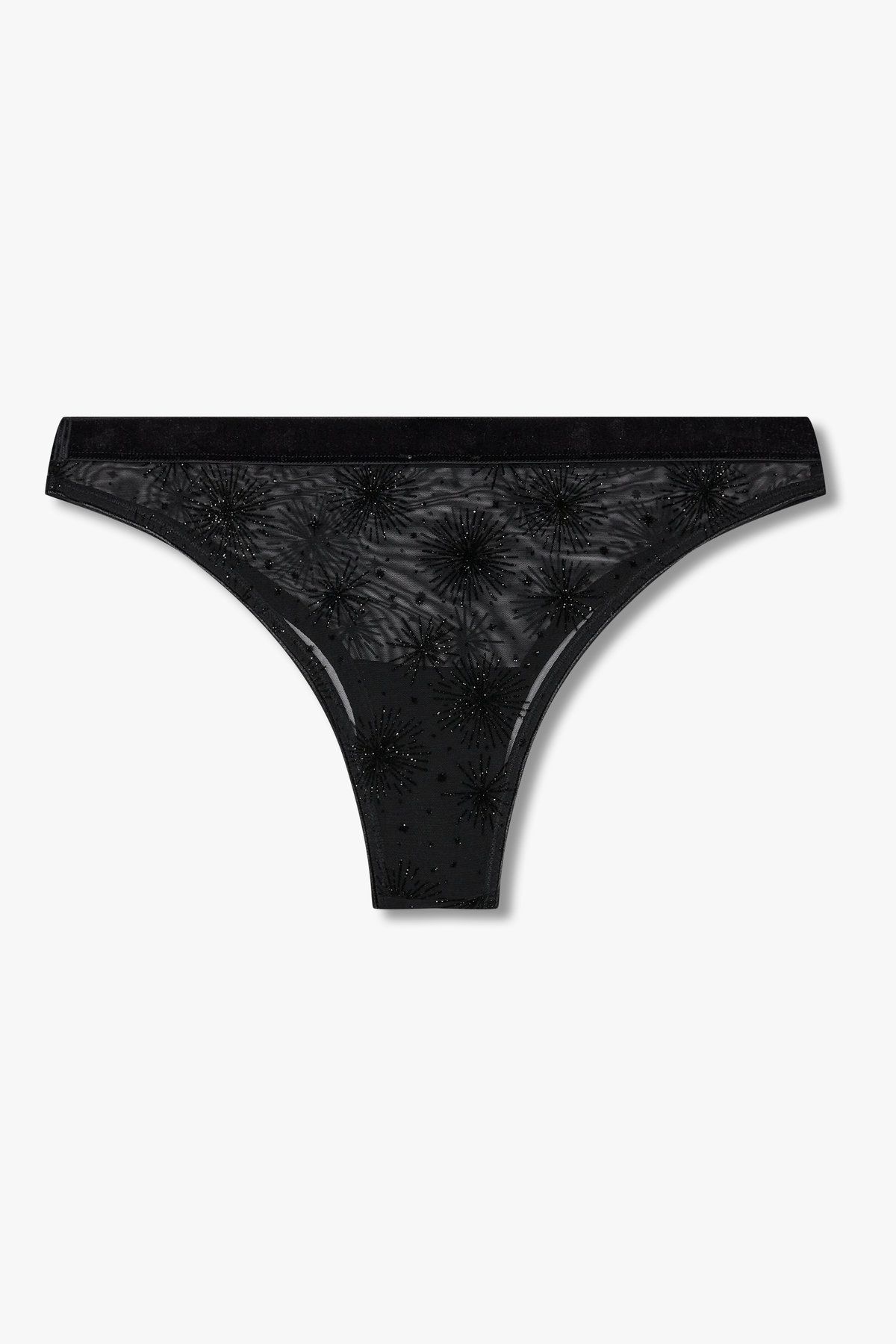엠포리오 아르마니 언더웨어(EMPORIO ARMANI UNDERWEAR) 여성 플록 패턴 브라질리언 브리프_블랙 0825311531