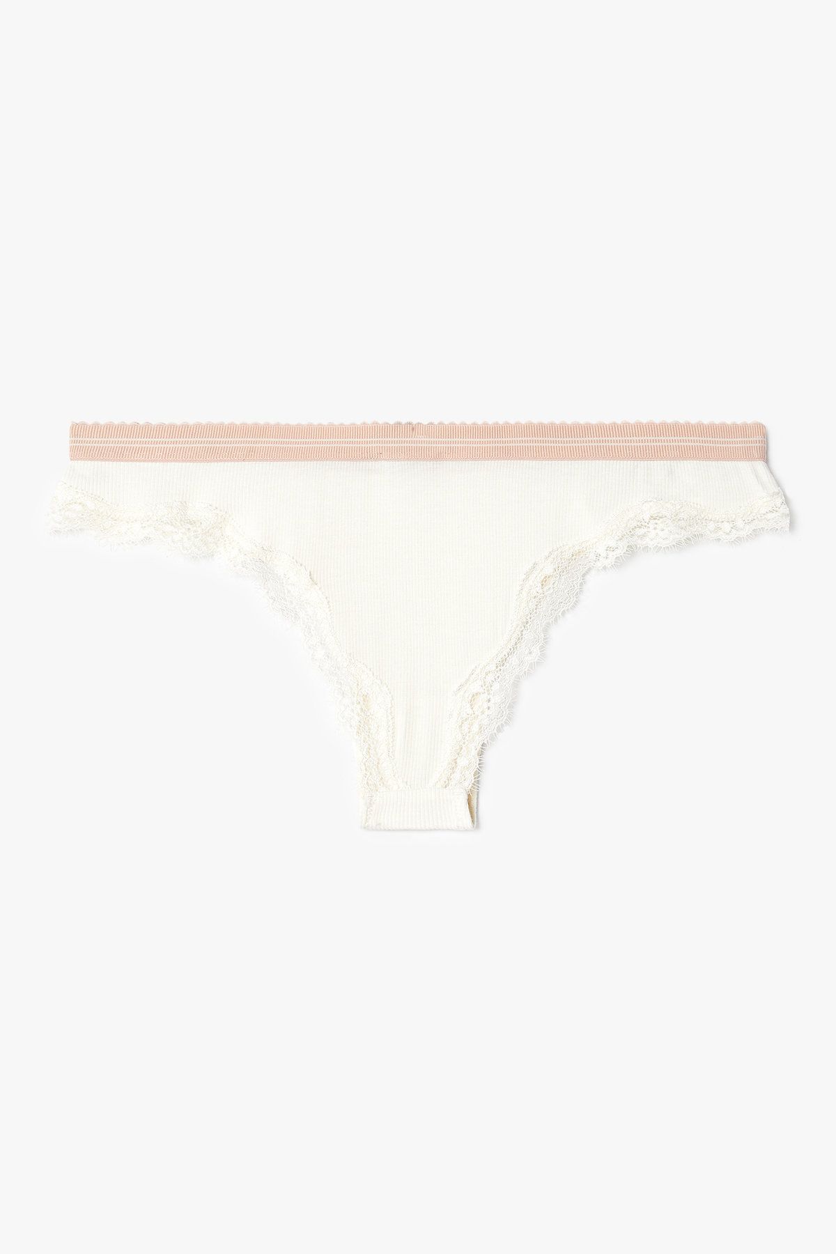 엠포리오 아르마니 언더웨어(EMPORIO ARMANI UNDERWEAR) 여성 레이스 트림 브라질리언 브리프_아이보리 0825311533
