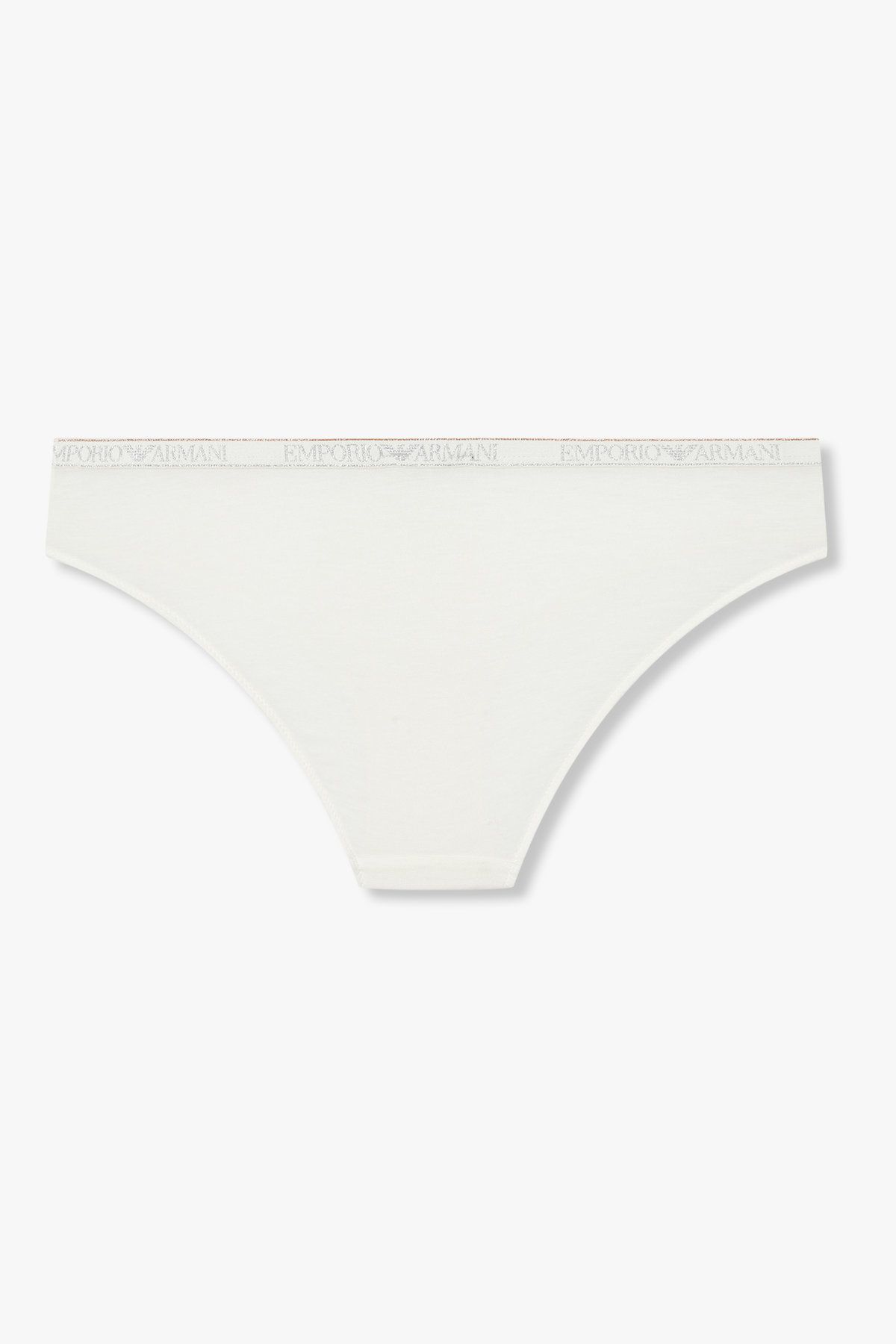 엠포리오 아르마니 언더웨어(EMPORIO ARMANI UNDERWEAR) 여성 메탈릭 밴딩 레이온 브리프_화이트 0825311504