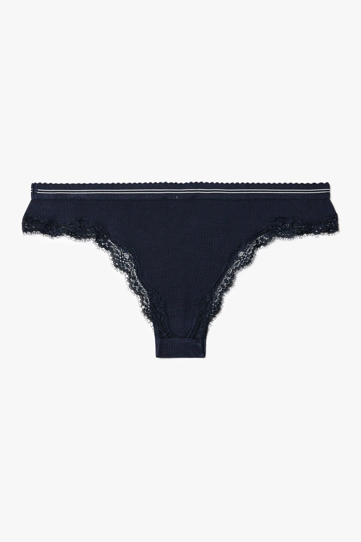엠포리오 아르마니 언더웨어(EMPORIO ARMANI UNDERWEAR) 여성 레이스 트림 브라질리언 브리프_마린 0825311534
