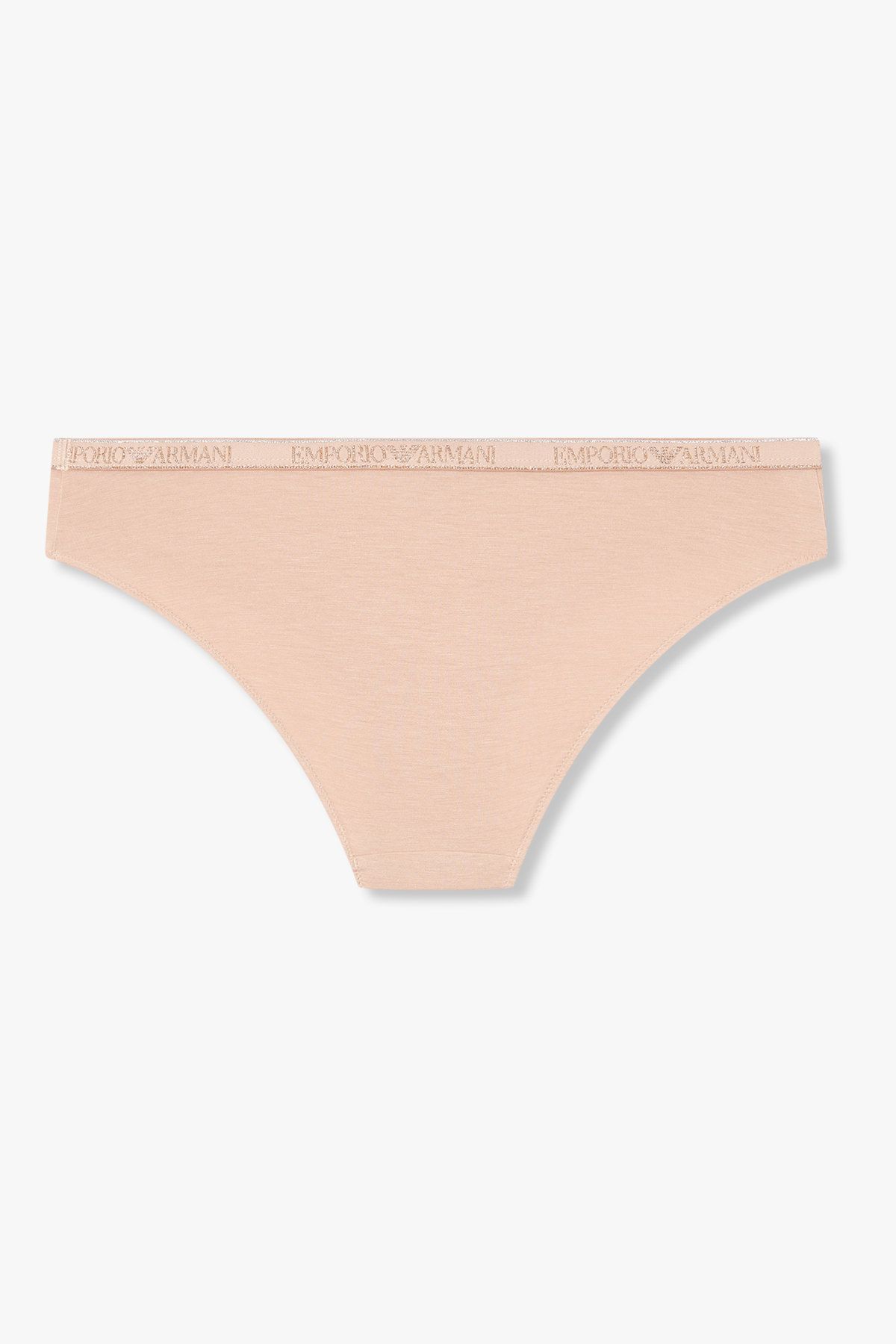 엠포리오 아르마니 언더웨어(EMPORIO ARMANI UNDERWEAR) 여성 메탈릭 밴딩 레이온 브리프_내추럴 0825311505