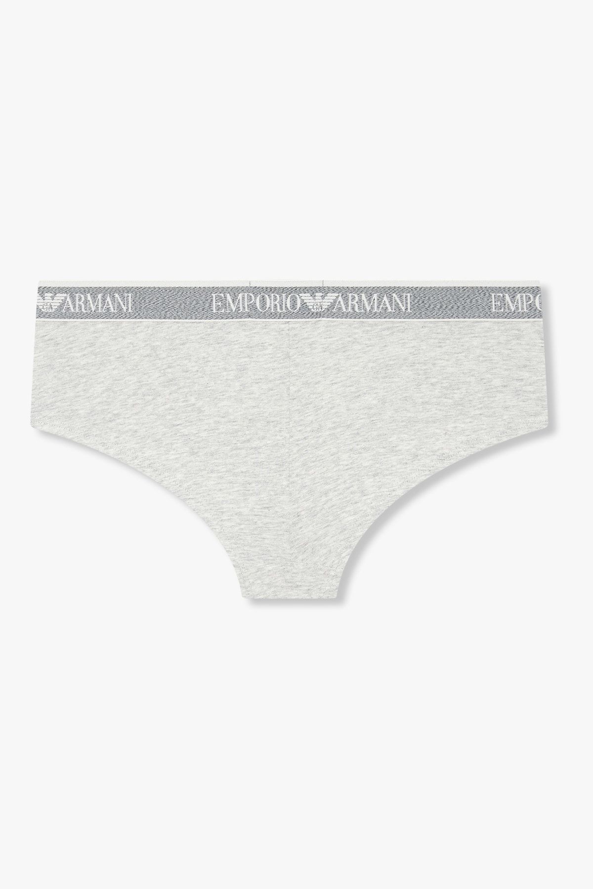 엠포리오 아르마니 언더웨어(EMPORIO ARMANI UNDERWEAR) 여성 리피트 로고 코튼 치키 팬츠_멜란지 그레이 0825312512