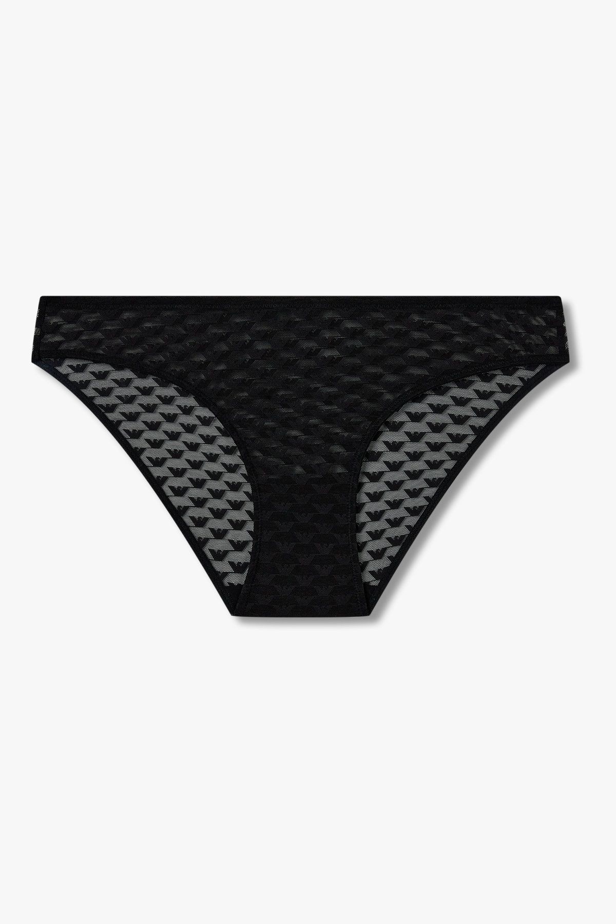 엠포리오 아르마니 언더웨어(EMPORIO ARMANI UNDERWEAR) 여성 이글 패턴 메쉬 브리프_블랙 0825311523
