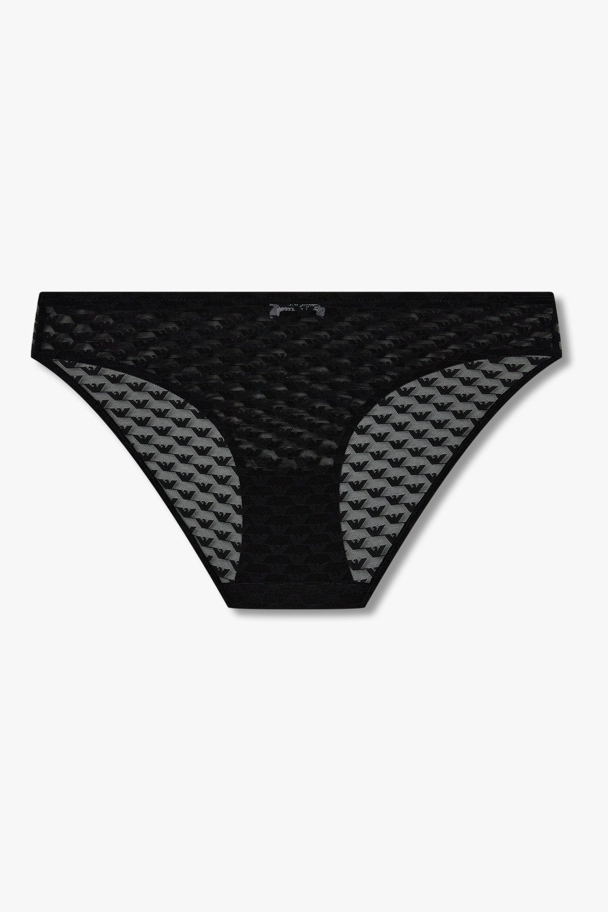 엠포리오 아르마니 언더웨어(EMPORIO ARMANI UNDERWEAR) 여성 이글 패턴 메쉬 브리프_블랙 0825311523