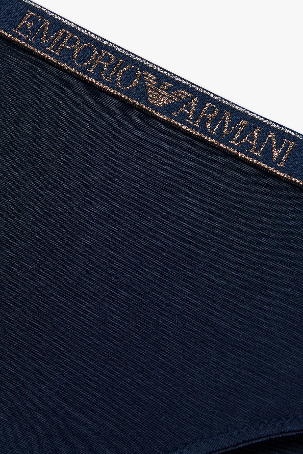 엠포리오 아르마니 언더웨어(EMPORIO ARMANI UNDERWEAR) 여성 메탈릭 밴딩 레이온 브리프_마린 0825311506