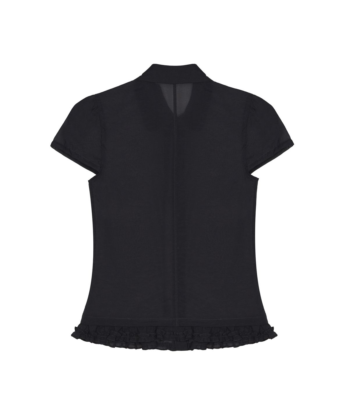 닉앤니콜(NICK&NICOLE) FRILL COLLAR SEE-THROUGH BLOUSE_CHARCOAL