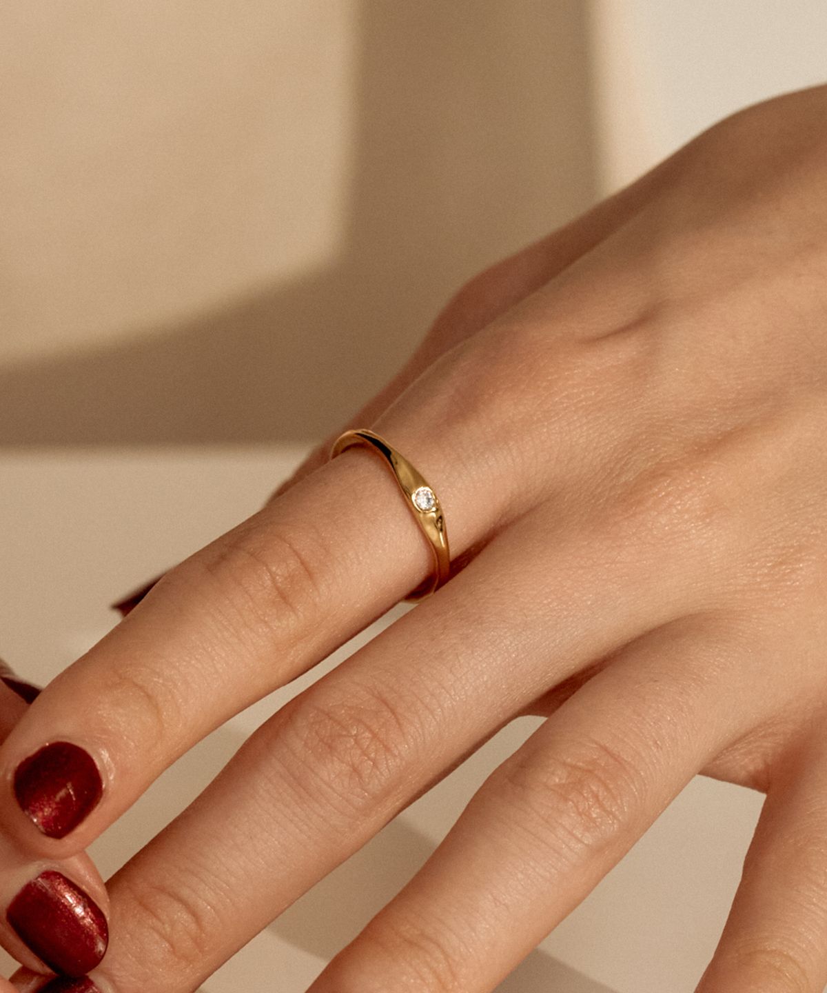 노비스도쿄(NOVICE TOKYO) 스톤 모티브 뉘앙스 링 Stone Motif Nuance Ring / Gold