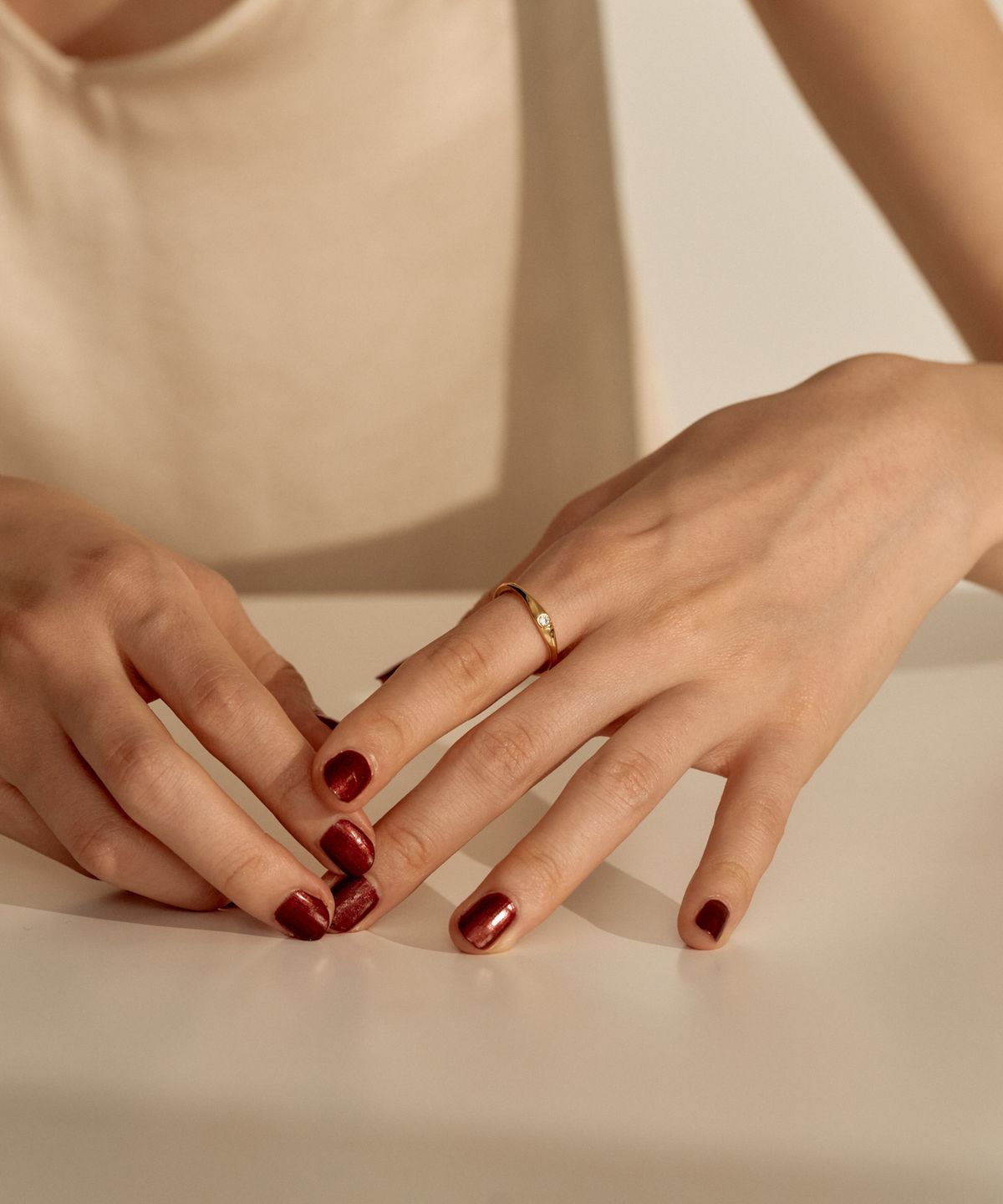 노비스도쿄(NOVICE TOKYO) 스톤 모티브 뉘앙스 링 Stone Motif Nuance Ring / Gold