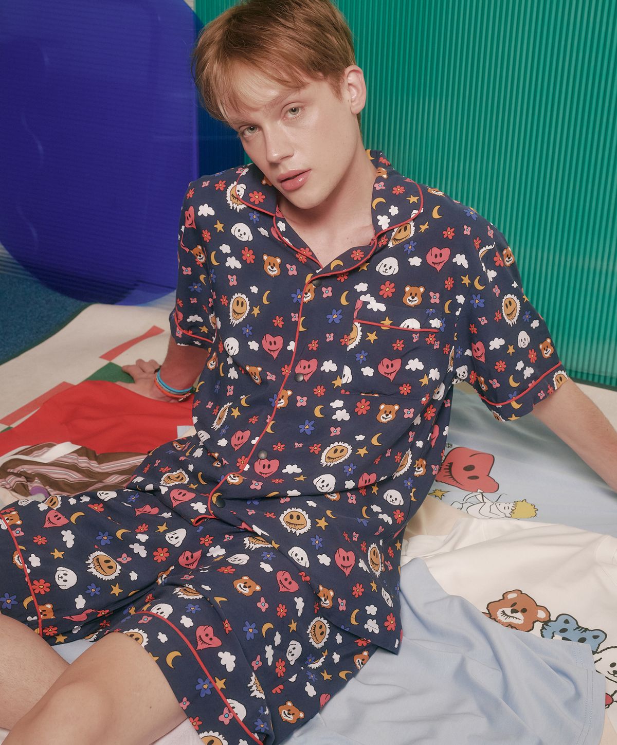 미스터차일드(MISTER CHILD) 아카이브 파자마 셋업 네이비