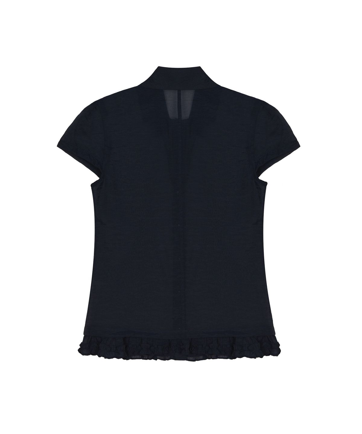 닉앤니콜(NICK&NICOLE) FRILL COLLAR SEE-THROUGH BLOUSE_NAVY