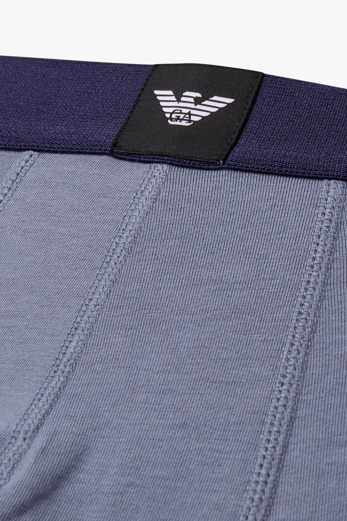 엠포리오 아르마니 언더웨어(EMPORIO ARMANI UNDERWEAR) 남성 이글 패치 밴딩 코튼 드로즈_블루 0815312338