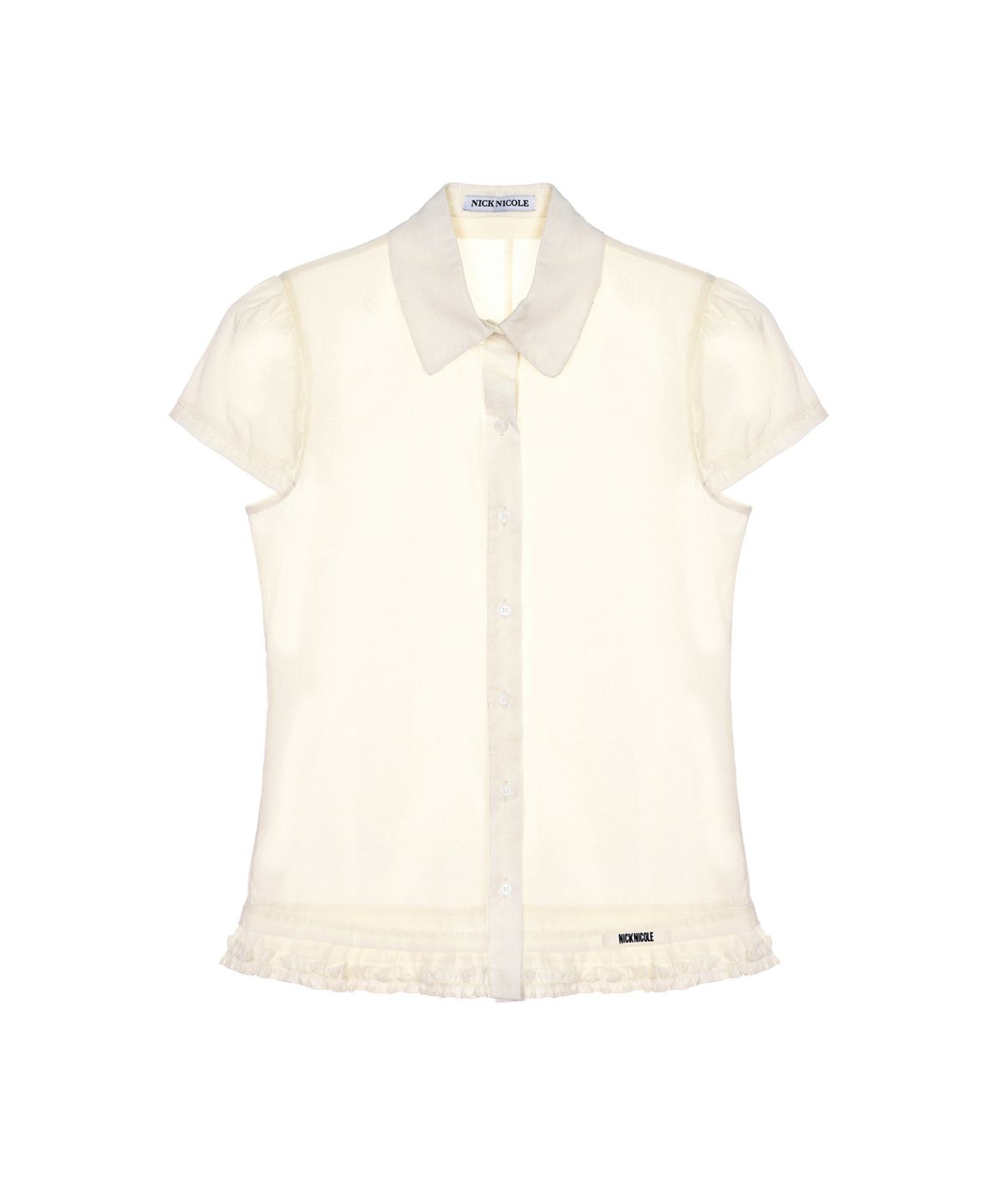 닉앤니콜(NICK&NICOLE) FRILL COLLAR SEE-THROUGH BLOUSE_CREAM