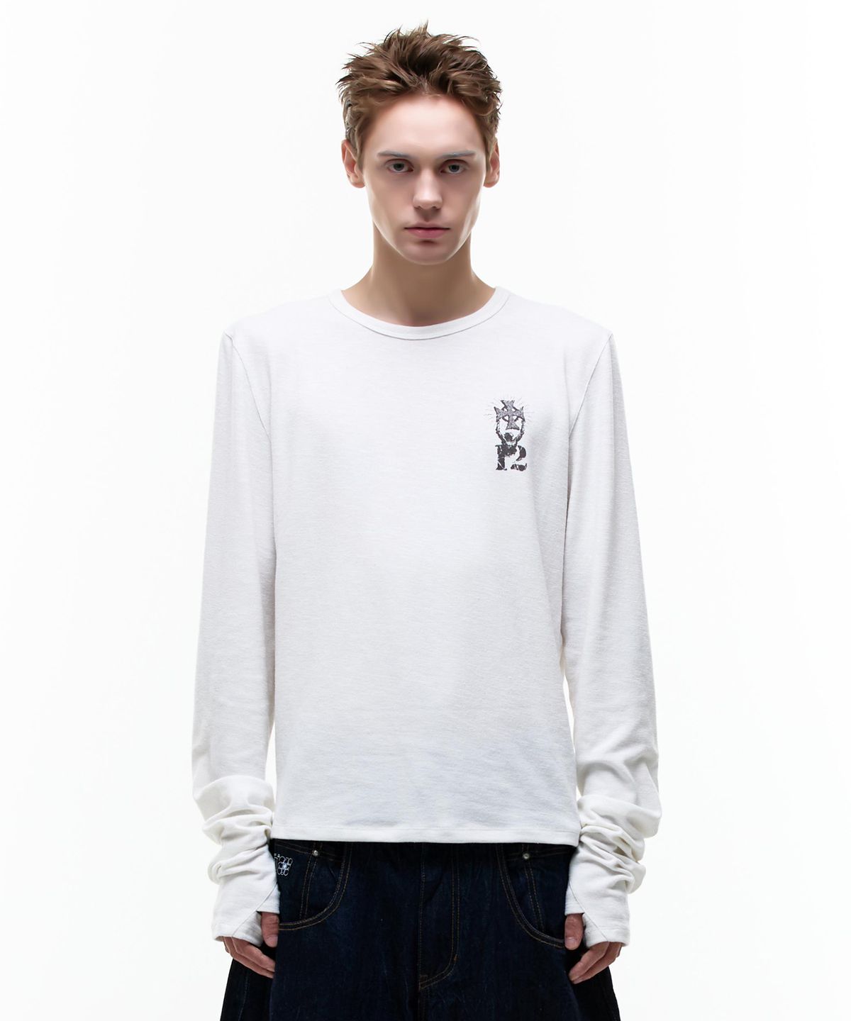 오퍼스 0012(OPUS 0012) Op. 07 HALO S/LONG SLEEVE WHITE