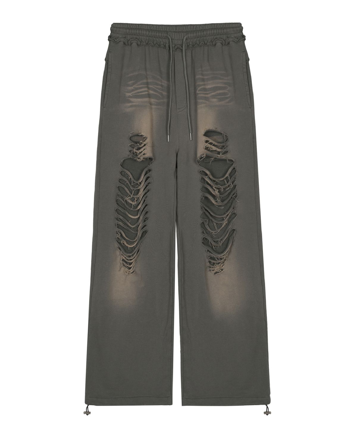 닉앤니콜(NICK&NICOLE) DESTROYED COTTON LOUNGE PANTS_CHARCOAL