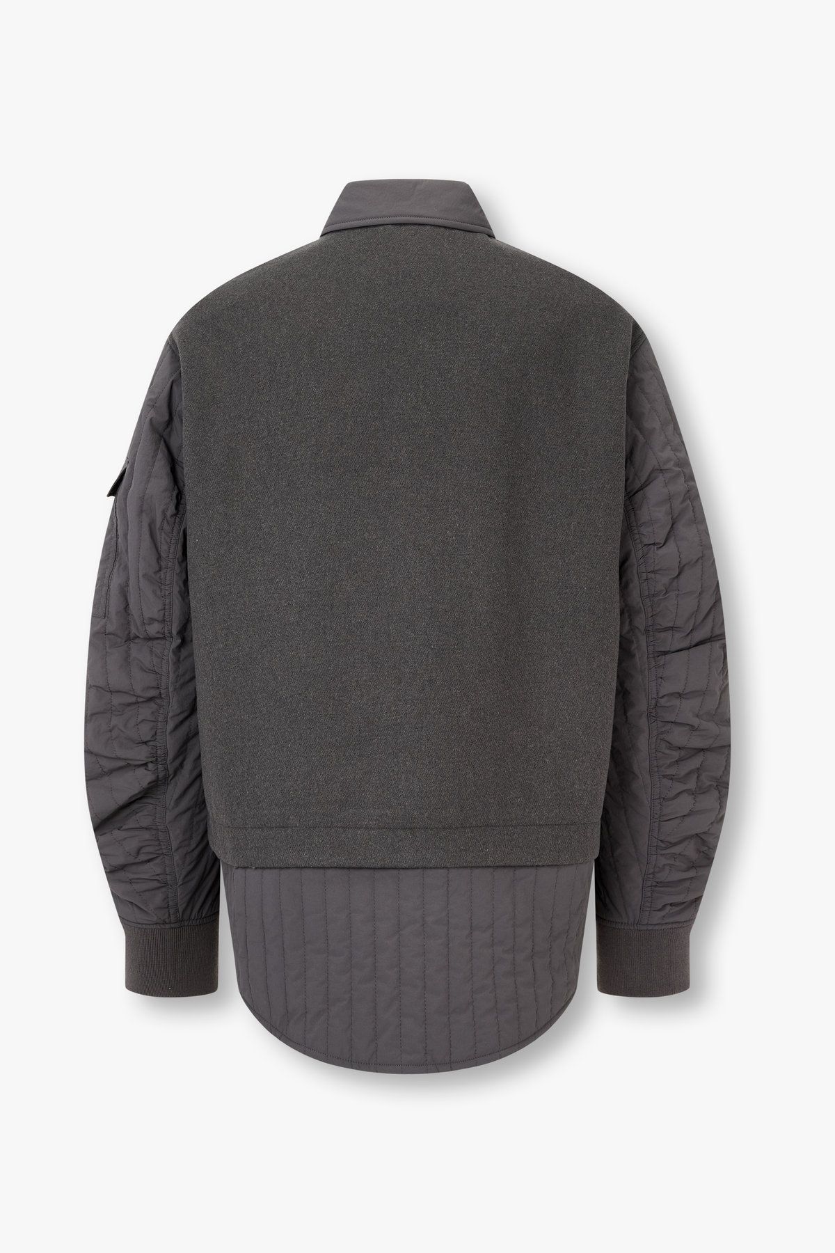아르마니 익스체인지(ARMANI EXCHANGE) 남성 나일론 패치 포켓 셔츠 자켓_다크 그레이 A415310008