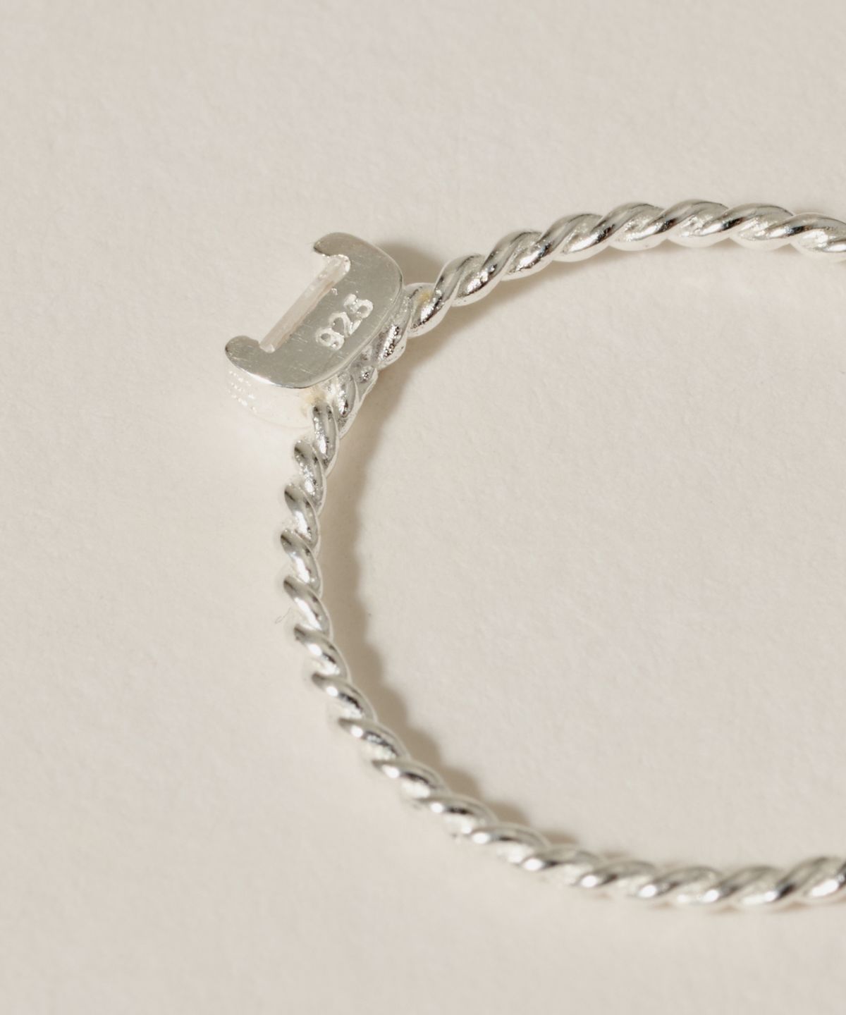 노비스도쿄(NOVICE TOKYO) 클리어 스톤 모티프로프 반지 Clear Stone Motif Rope Ring［Silver925］/ One color