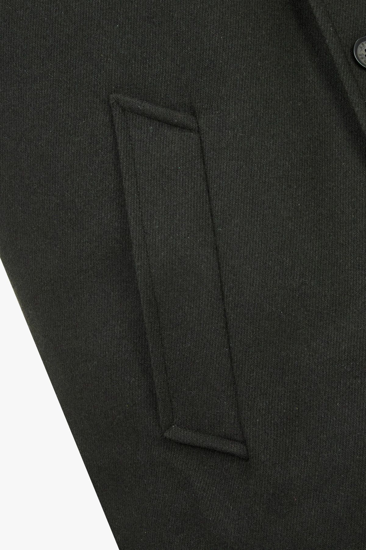 아르마니 익스체인지(ARMANI EXCHANGE) 남성 울 블렌드 버튼업 패딩 코트_초코 A415310017