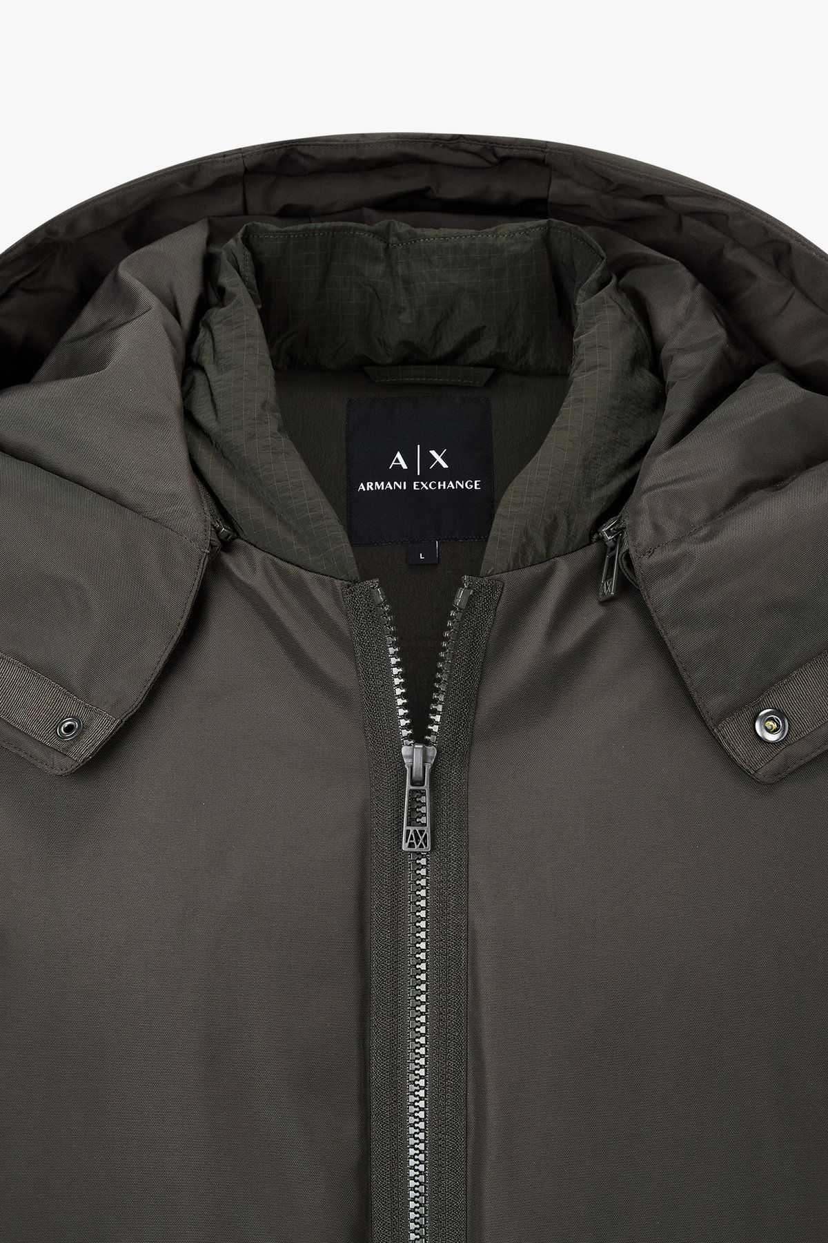 아르마니 익스체인지(ARMANI EXCHANGE) 남성 디태처블 슬리브 립스탑 다운 자켓_초코 A415310021
