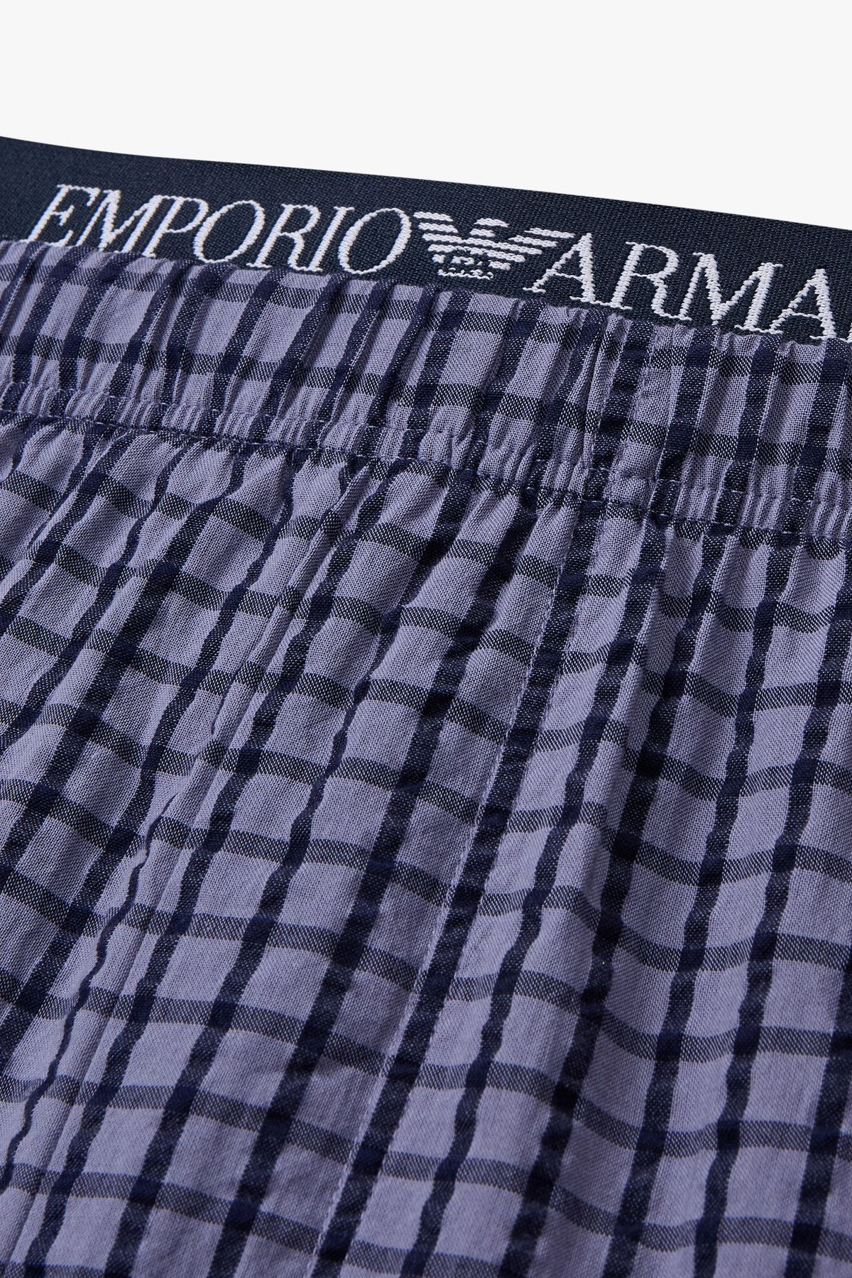 엠포리오 아르마니 언더웨어(EMPORIO ARMANI UNDERWEAR) 남성 레이어드 밴딩 코튼 트렁크_다크 블루 0815312098