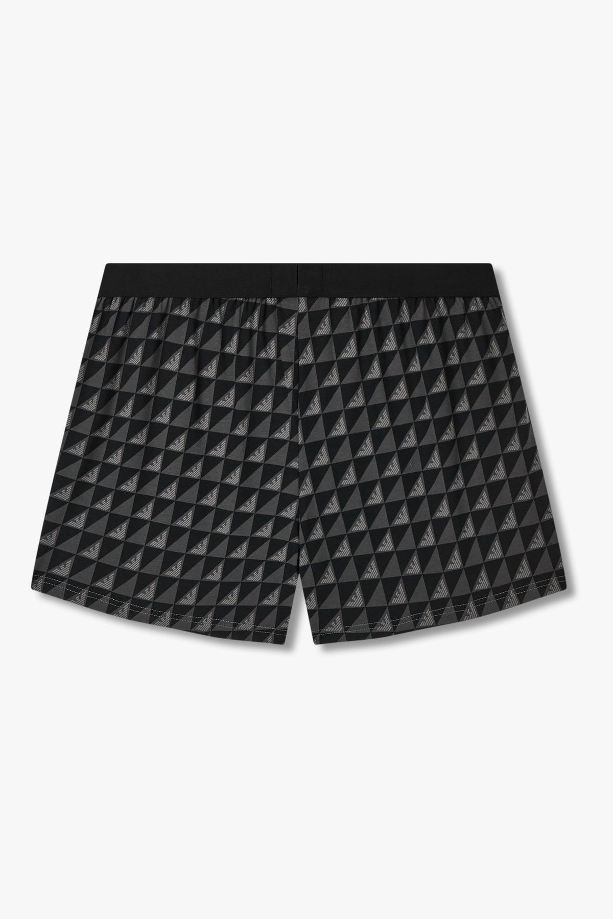 엠포리오 아르마니 언더웨어(EMPORIO ARMANI UNDERWEAR) 남성 로고 패턴드 코튼 트렁크_블랙 0815312096