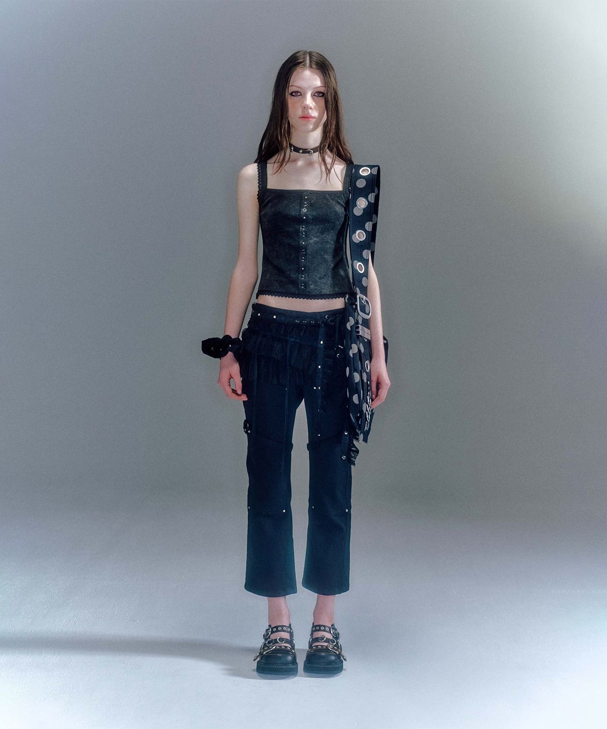 베이컨트 아카이브(VACANT ARCHIVE) BONA STRAP ANKLE PANTS (3COLOR)