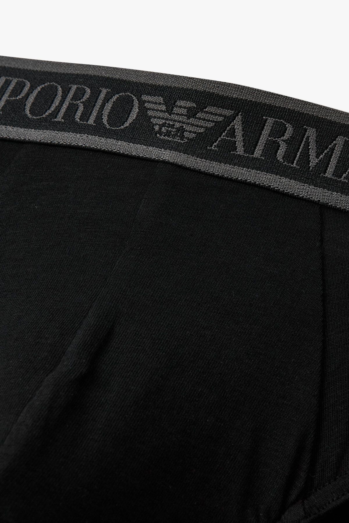 엠포리오 아르마니 언더웨어(EMPORIO ARMANI UNDERWEAR) 남성 라인 밴딩 코튼 브리프_블랙 0815311312
