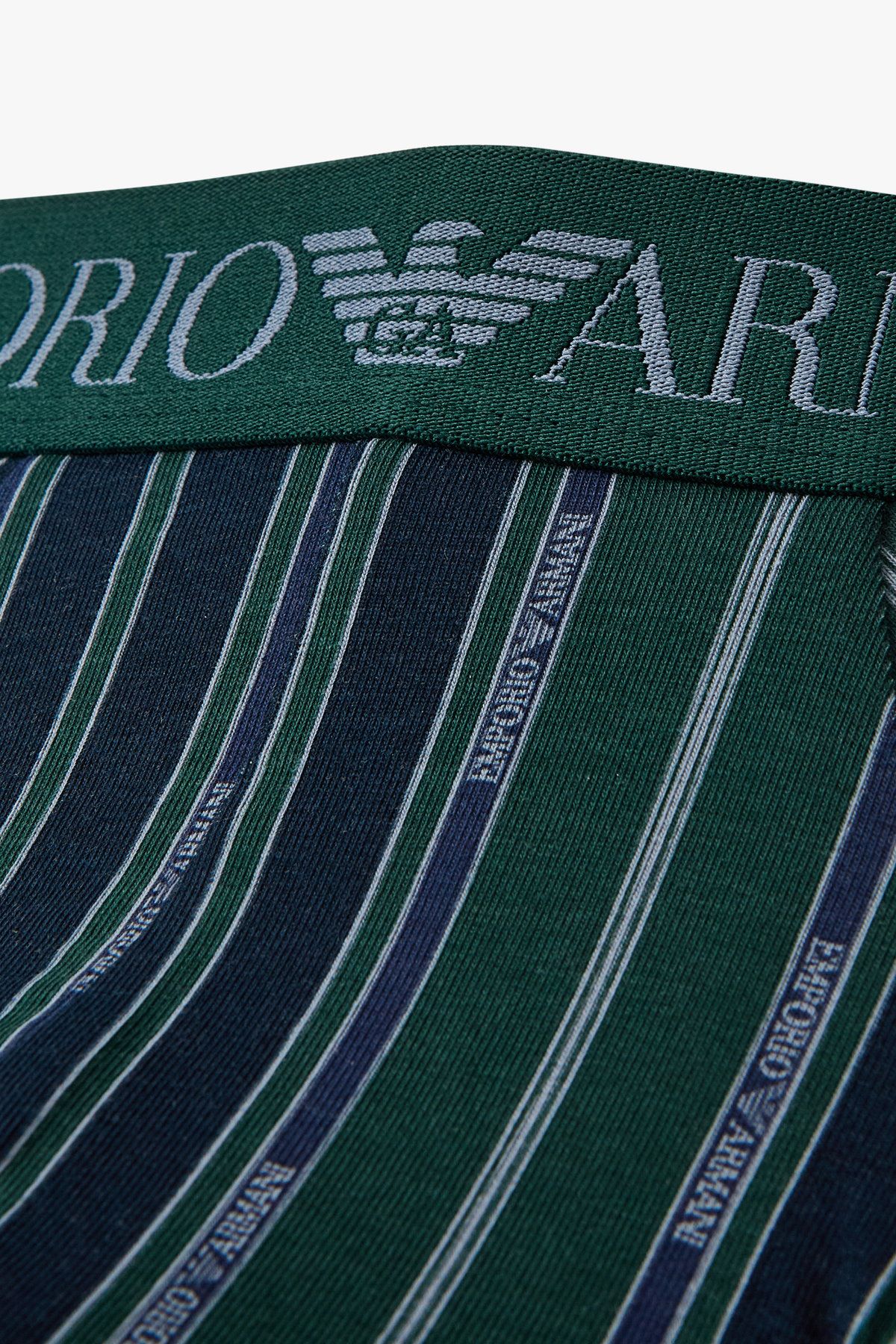 엠포리오 아르마니 언더웨어(EMPORIO ARMANI UNDERWEAR) 남성 로고 패턴드 코튼 브리프_그린 0815311031