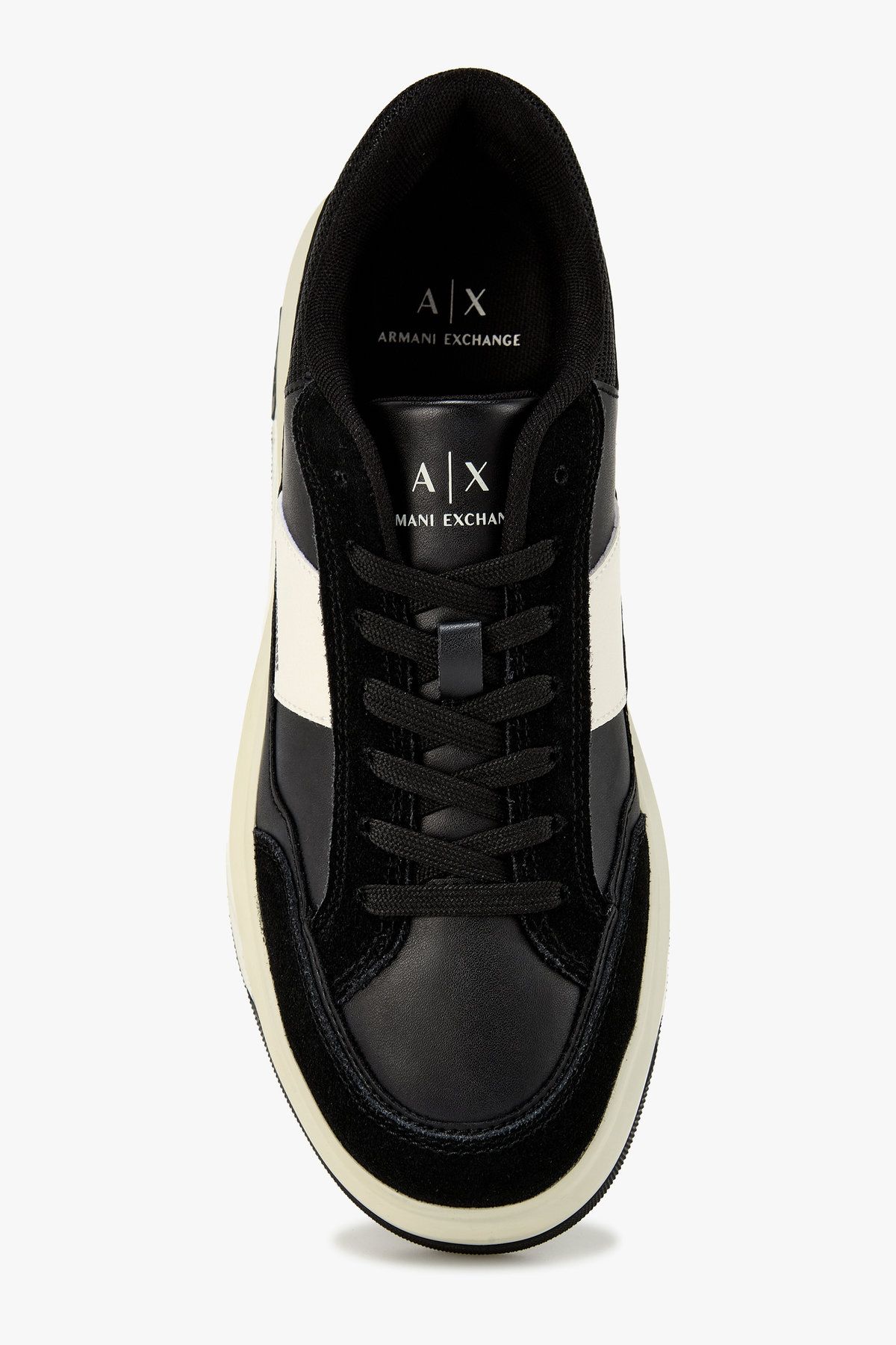 아르마니 익스체인지(ARMANI EXCHANGE) 남성 콘트라스트 인서트 스니커즈_블랙 A415375003