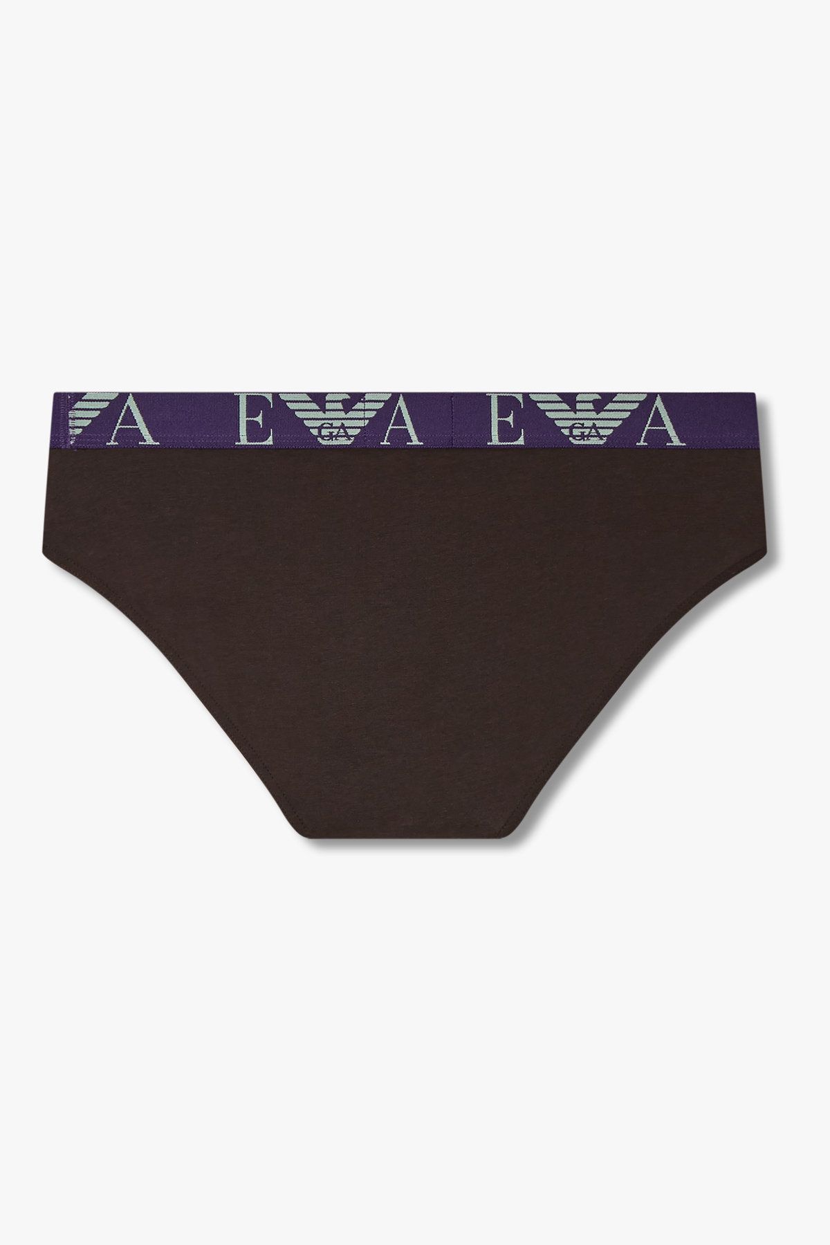 엠포리오 아르마니 언더웨어(EMPORIO ARMANI UNDERWEAR) 남성 빅 로고 밴딩 코튼 브리프_초코 0815311300