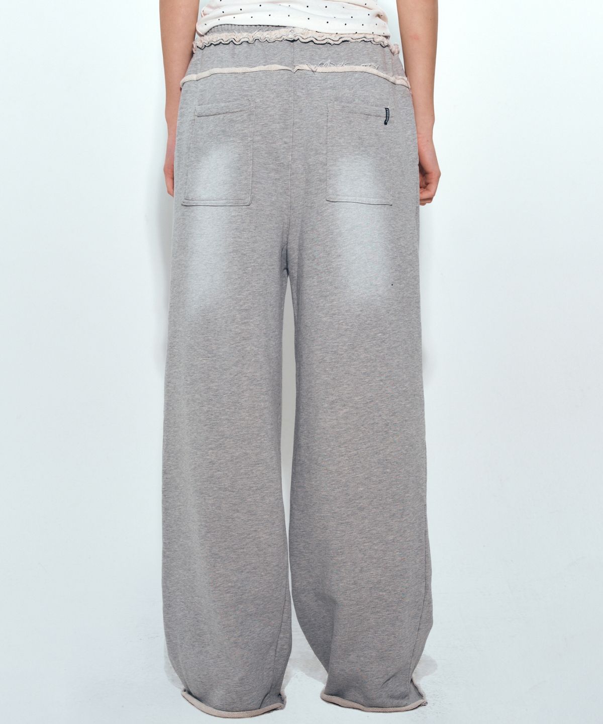 닉앤니콜(NICK&NICOLE) DESTROYED COTTON LOUNGE PANTS_GRAY