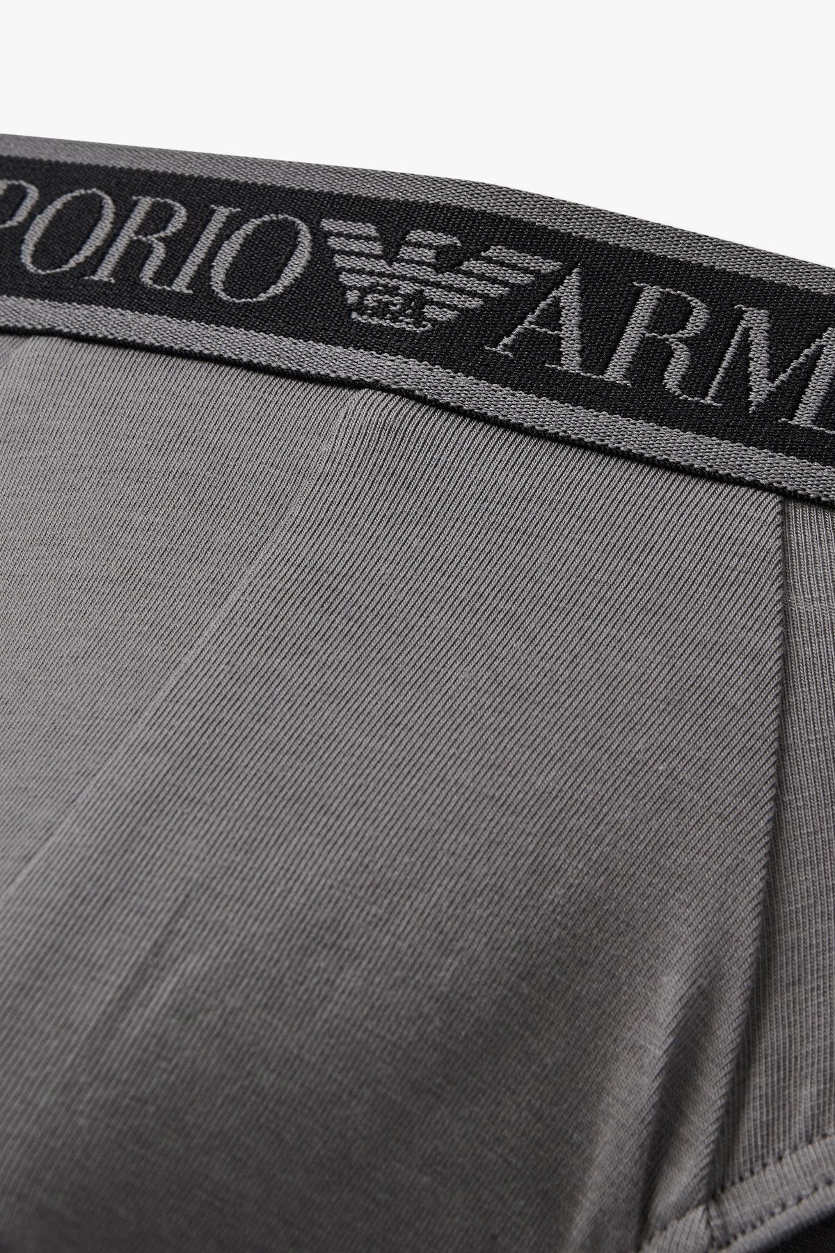 엠포리오 아르마니 언더웨어(EMPORIO ARMANI UNDERWEAR) 남성 라인 밴딩 코튼 브리프_그레이 0815311314