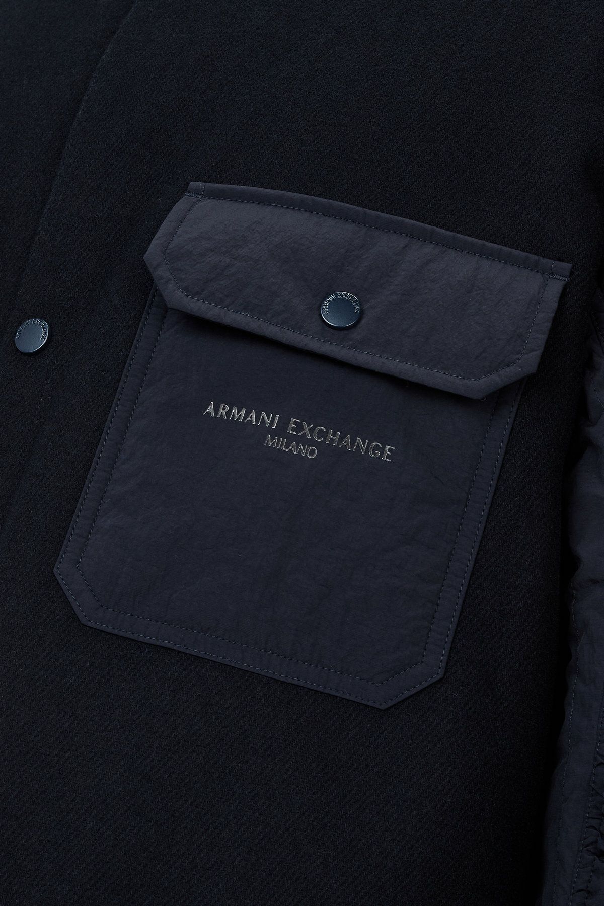아르마니 익스체인지(ARMANI EXCHANGE) 남성 나일론 패치 포켓 셔츠 자켓_다크 네이비 A415310009