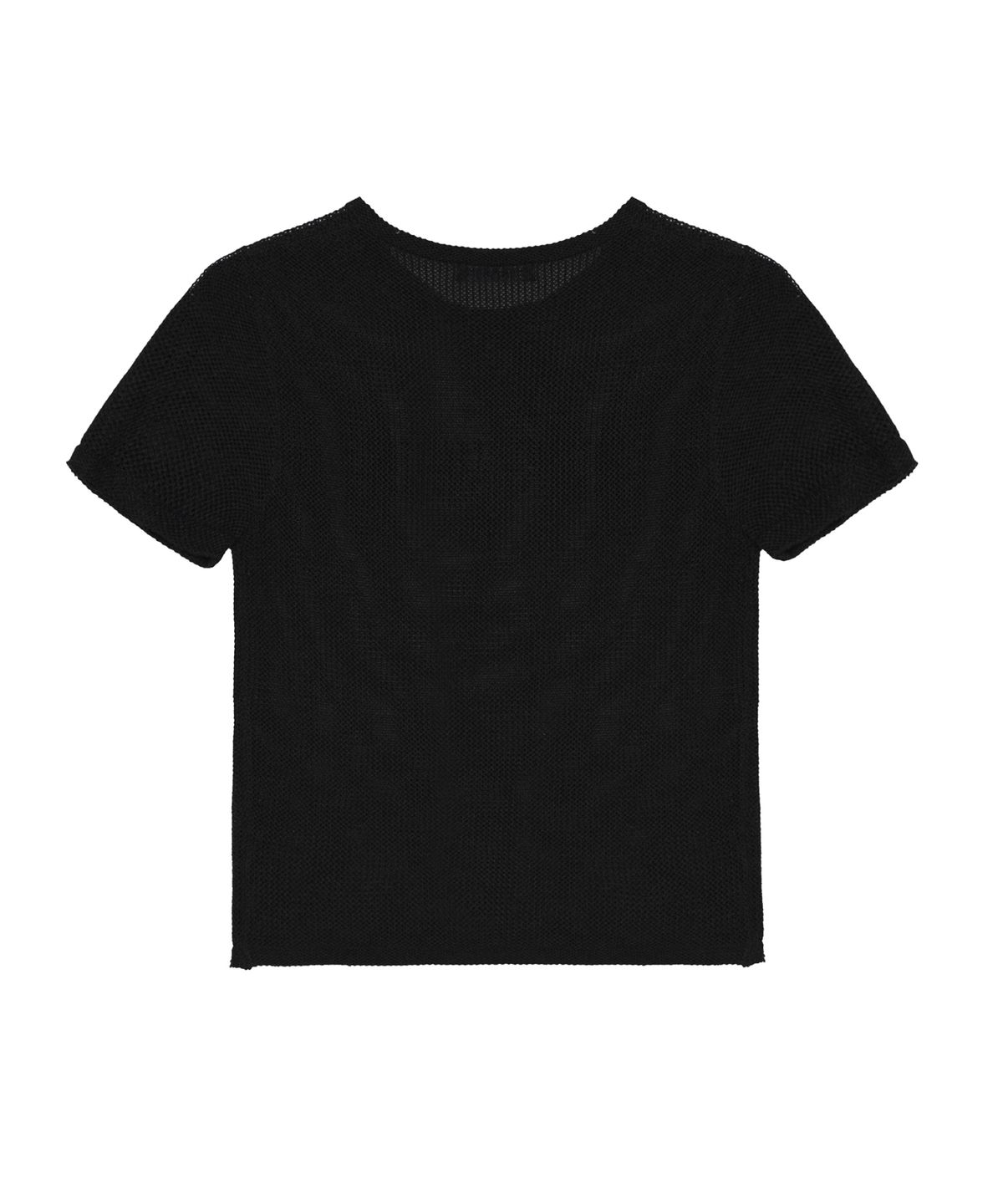 닉앤니콜(NICK&NICOLE) NICOLE WASHED WAFFLE HALF KNIT_BLACK
