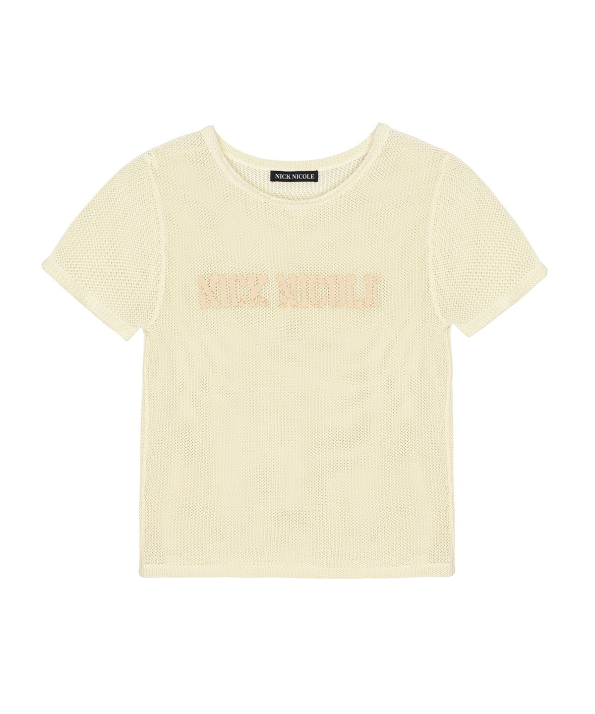 닉앤니콜(NICK&NICOLE) NICOLE WASHED WAFFLE HALF KNIT_CREAM