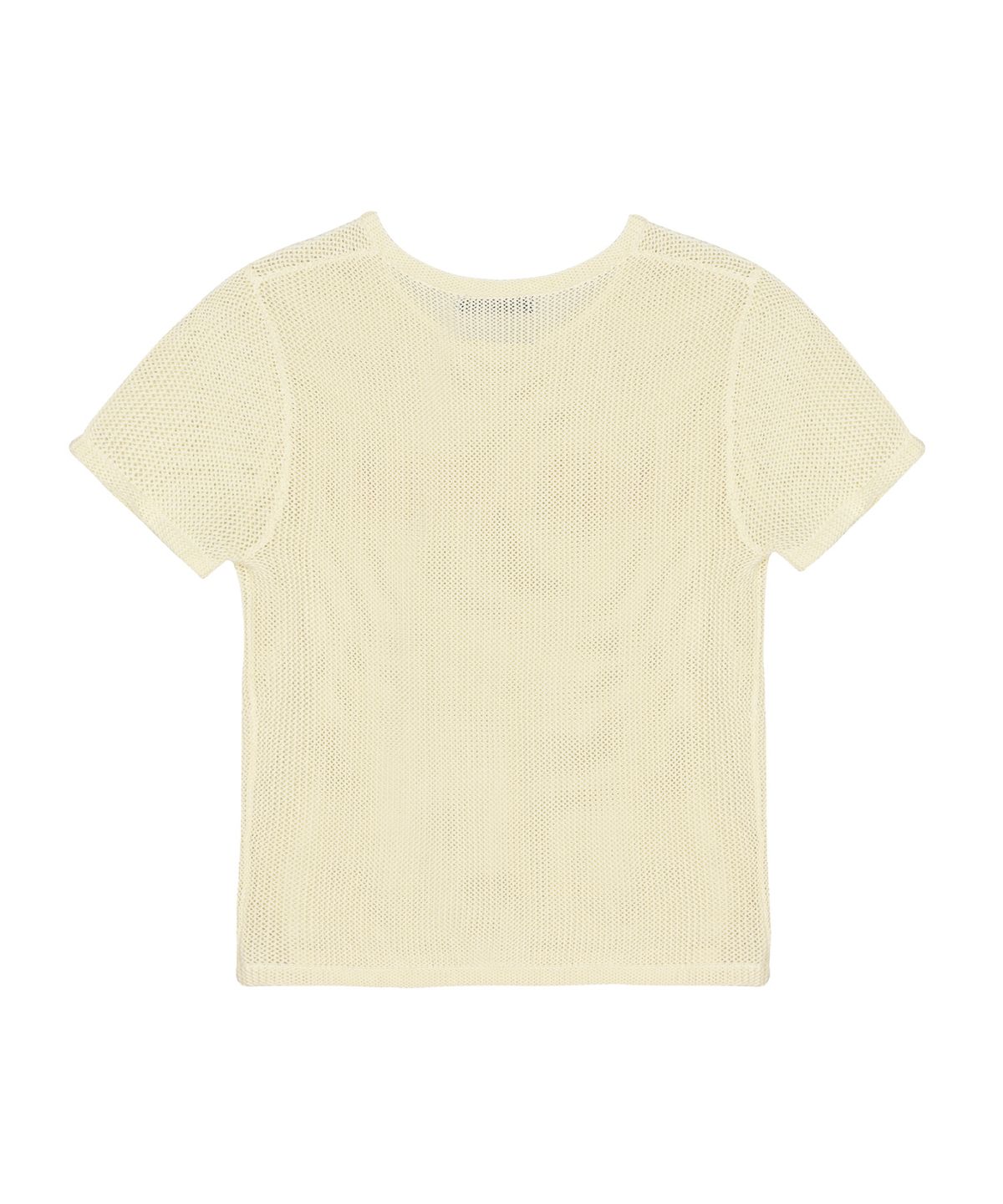 닉앤니콜(NICK&NICOLE) NICOLE WASHED WAFFLE HALF KNIT_CREAM