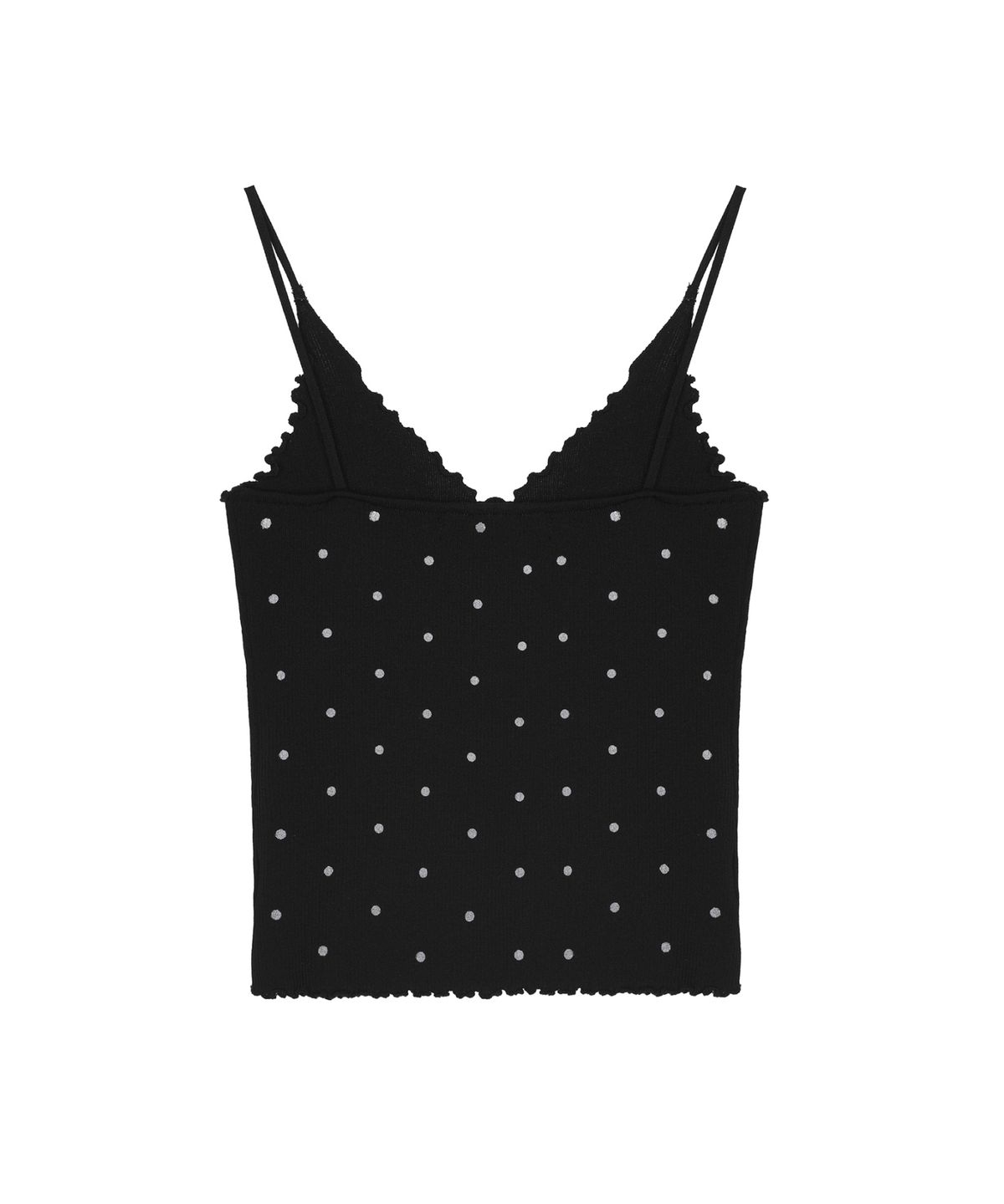 닉앤니콜(NICK&NICOLE) DOT LABEL SLEEVELESS TOP_BLACK