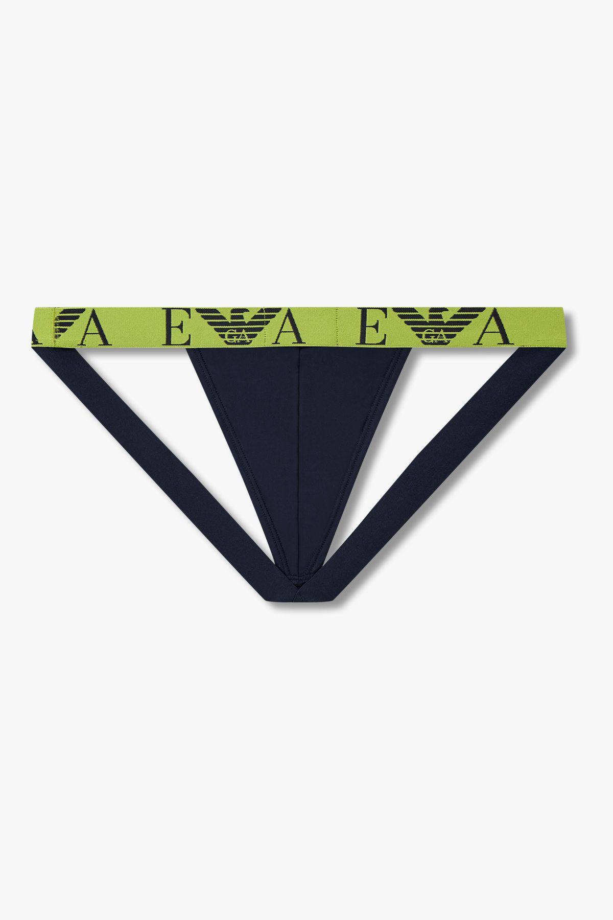 엠포리오 아르마니 언더웨어(EMPORIO ARMANI UNDERWEAR) 남성 빅 로고 밴딩 코튼 작스트랩_네이비 0815310001