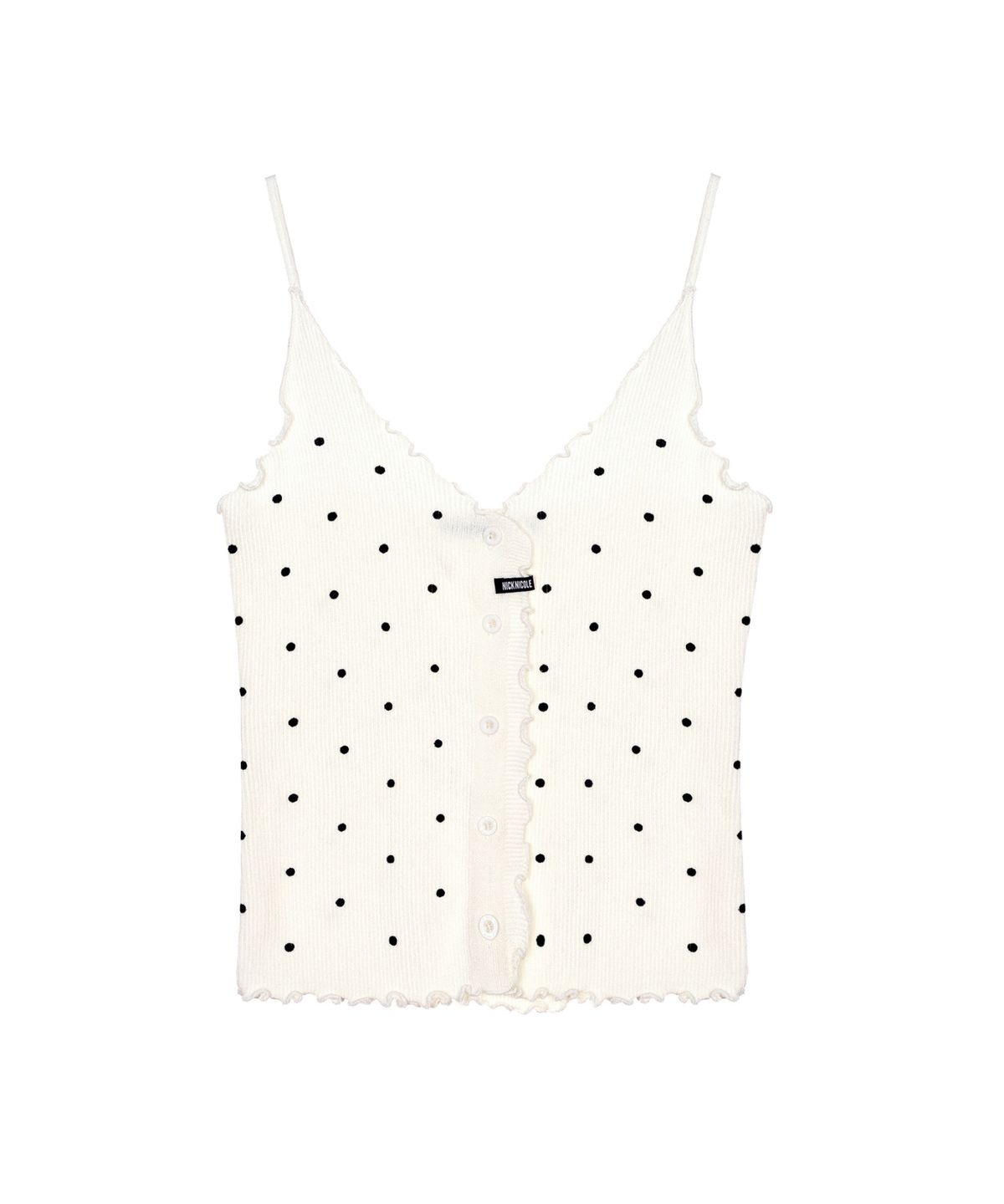 닉앤니콜(NICK&NICOLE) DOT LABEL SLEEVELESS TOP_LIGHT BEIGE