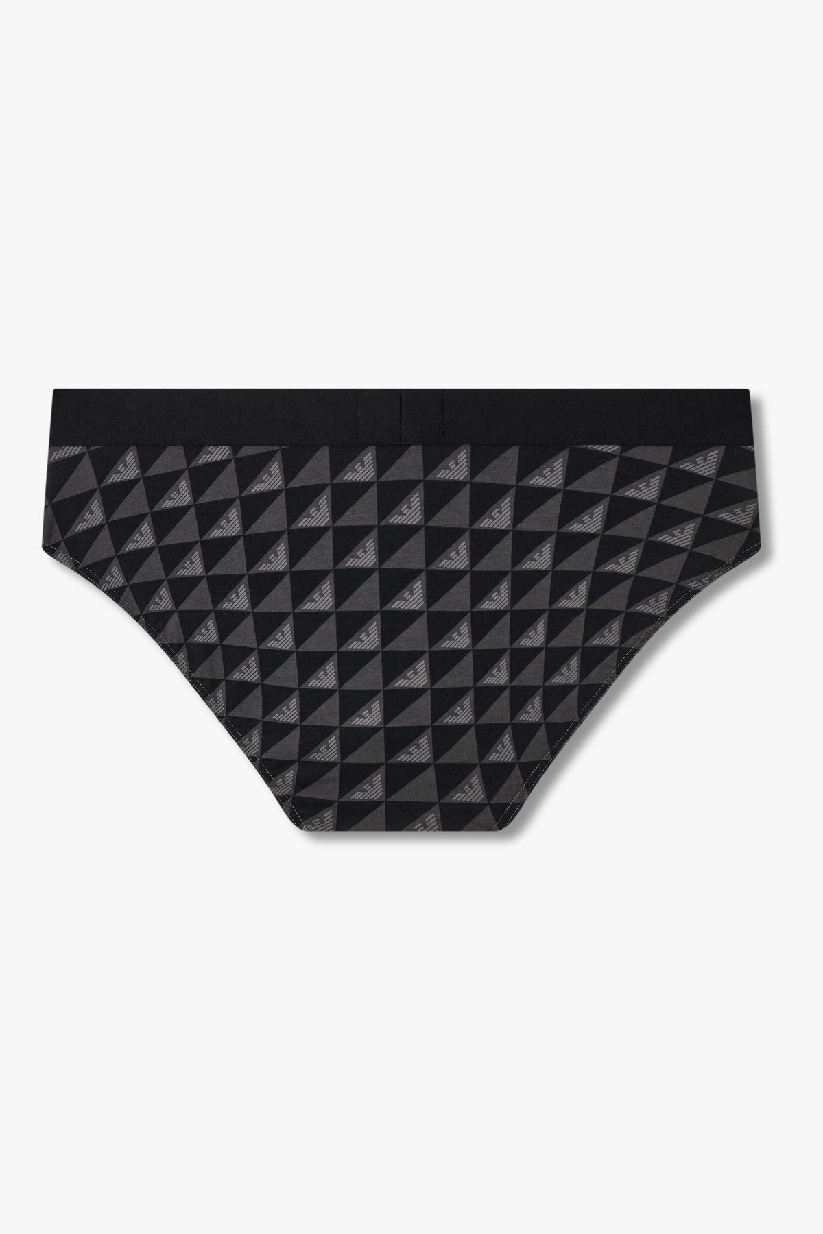 엠포리오 아르마니 언더웨어(EMPORIO ARMANI UNDERWEAR) 남성 로고 패턴드 코튼 브리프_블랙 0815311037