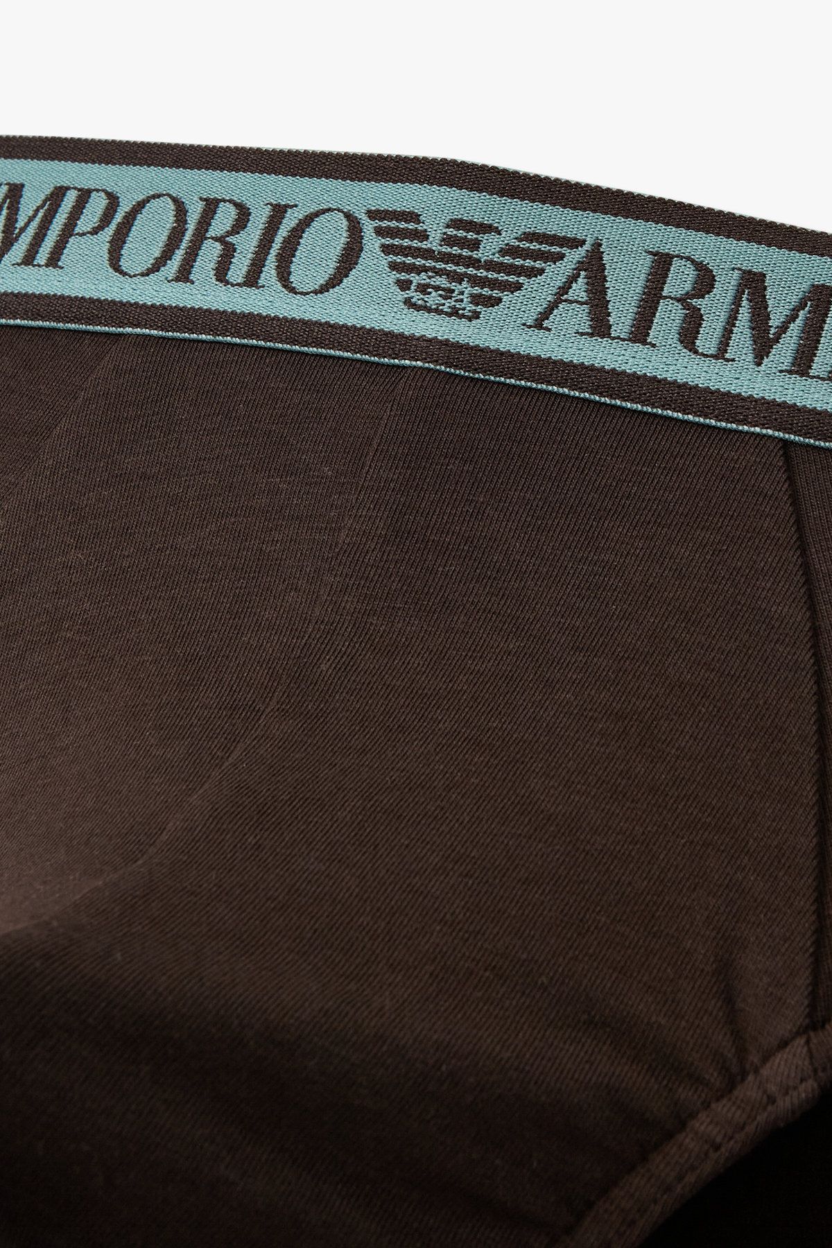 엠포리오 아르마니 언더웨어(EMPORIO ARMANI UNDERWEAR) 남성 라인 밴딩 코튼 브리프_초코 0815311309